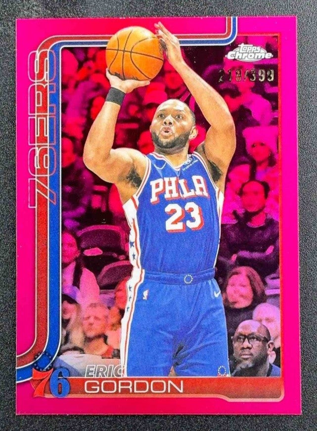 ERIC GORDON 2025-26 TOPPS CHROME #184 MAGENTA REFRACTOR 18/399 76ERS