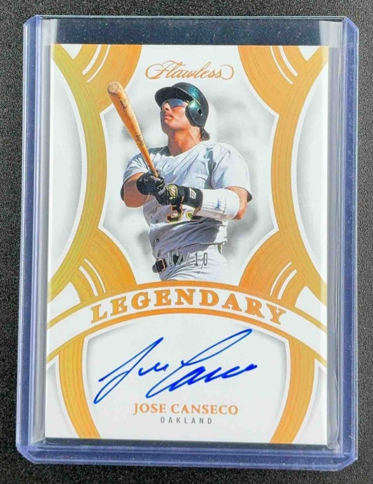 JOSE CANSECO 2025 PANINI FLAWLESS LEGENDARY SIGNATURES /10 AUTO GOLD SSP