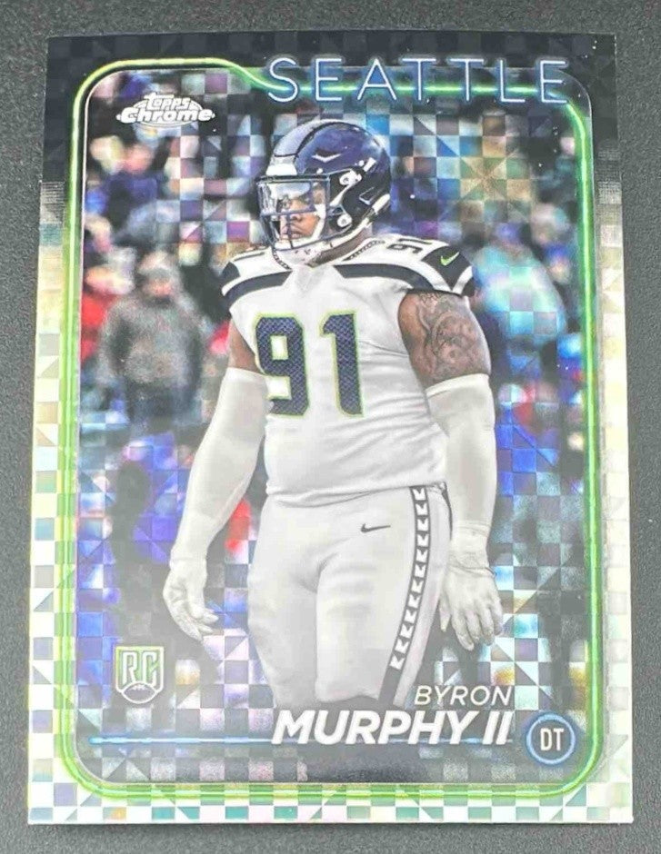 BYRON MURPHY II 2024 TOPPS CHROME #297 X-FRACTOR RC SEAHAWKS