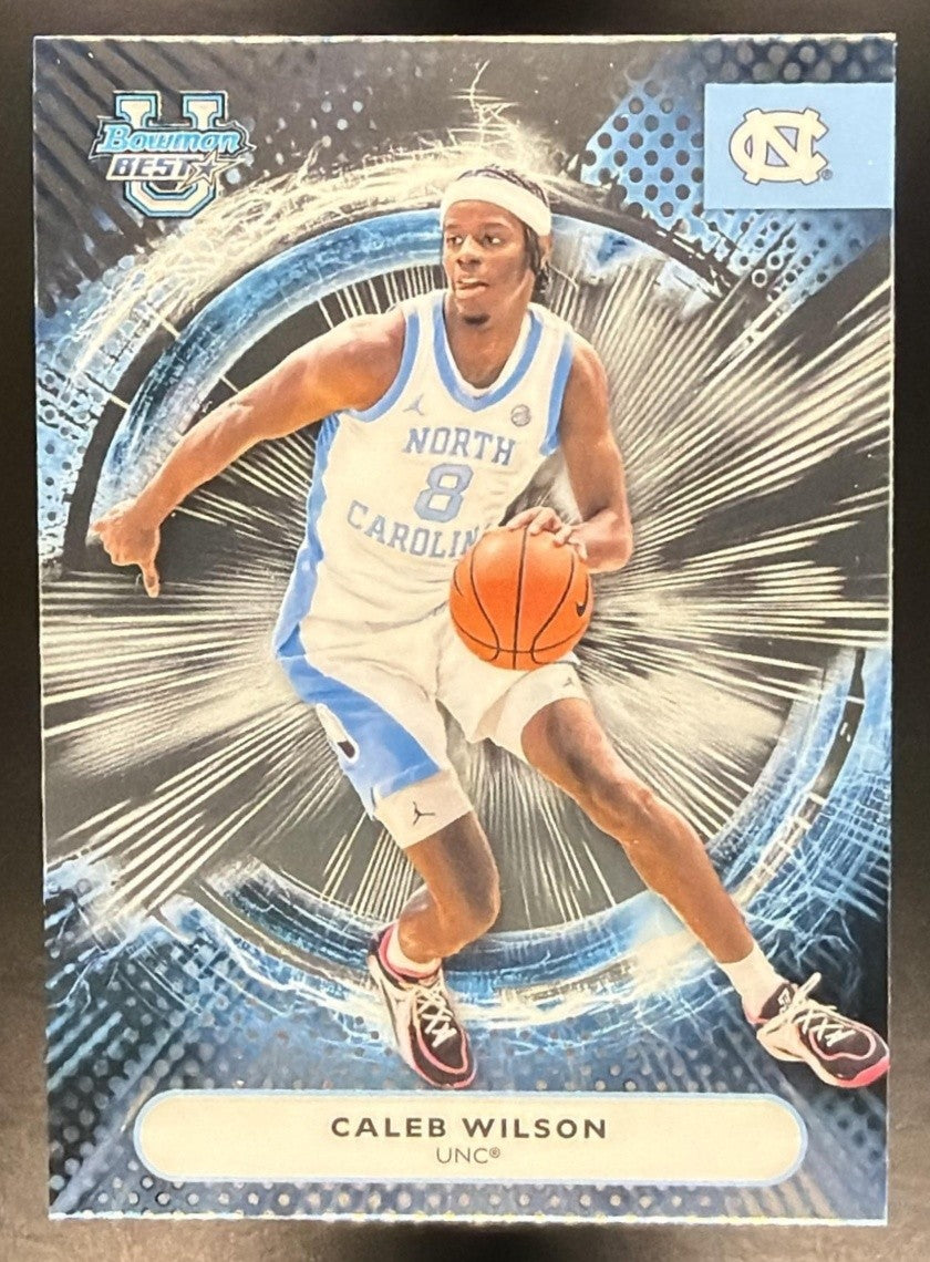 CALEB WILSON 2025-26 BOWMAN BEST UNIVERSITY #91 TAR HEELS