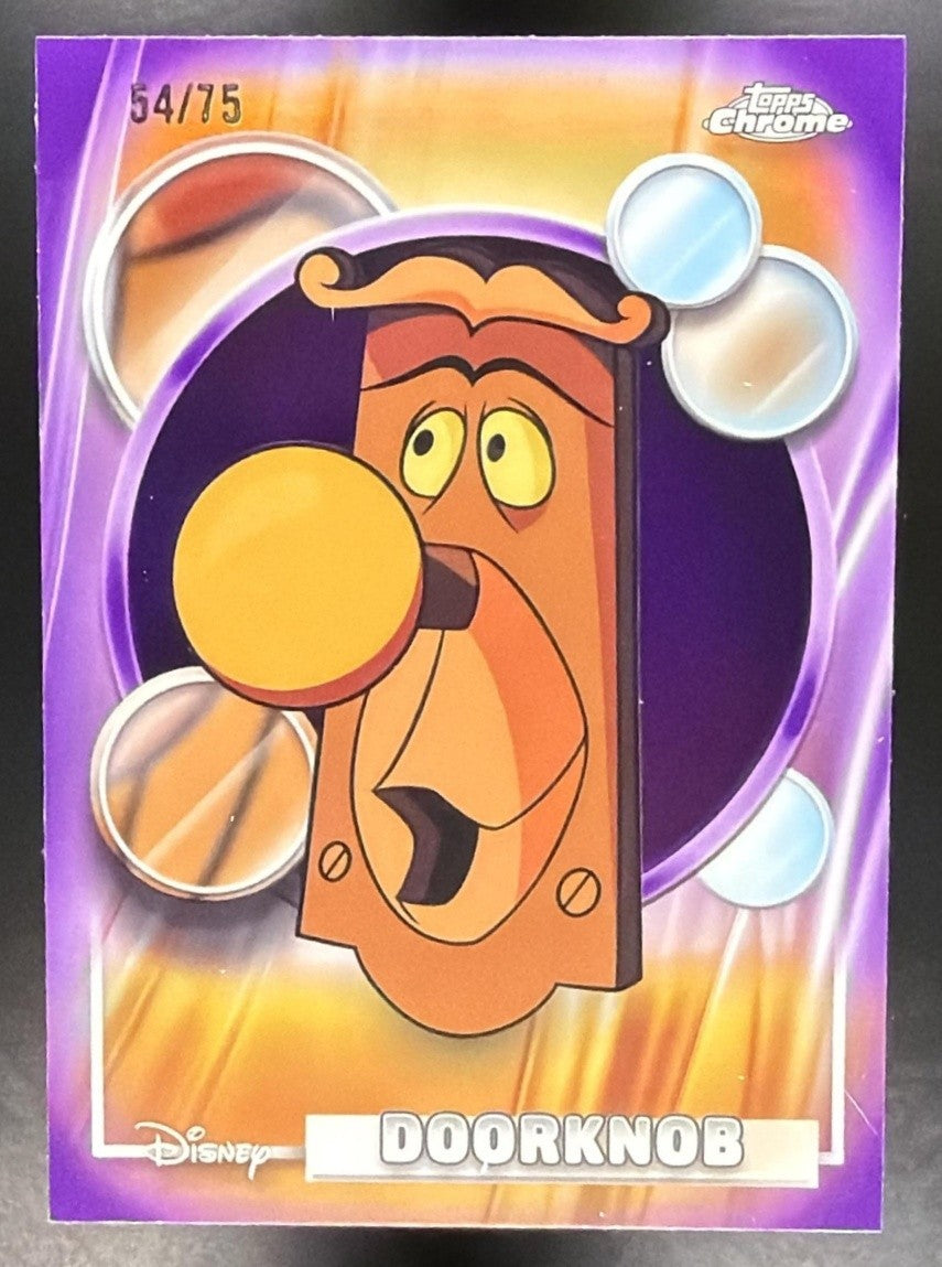 DOORKNOB 2026 TOPPS CHROME DISNEY #80 PURPLE REFRACTOR 54/75 ALICE IN WONDERLAND