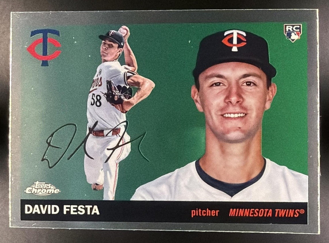 DAVID FESTA 2025 TOPPS CHROME PLATINUM ANNIVERSARY #369 RC TWINS