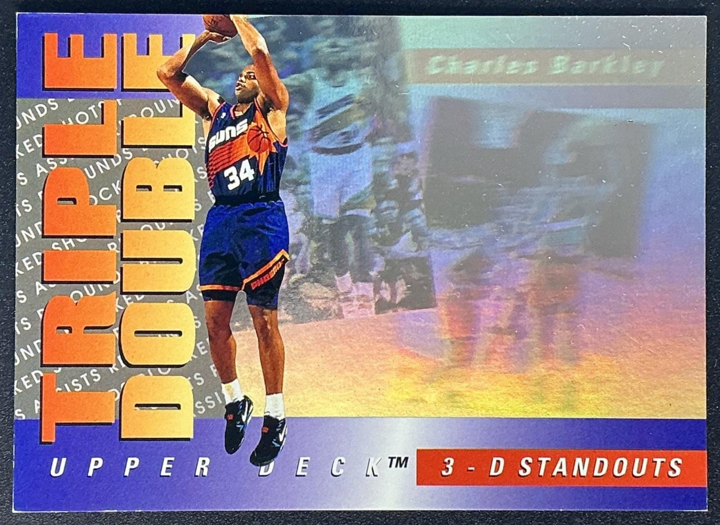 CHARLES BARKLEY 1993-94 UPPER DECK #TD1 TRIPLE DOUBLE 3 D STANDOUTS SUNS