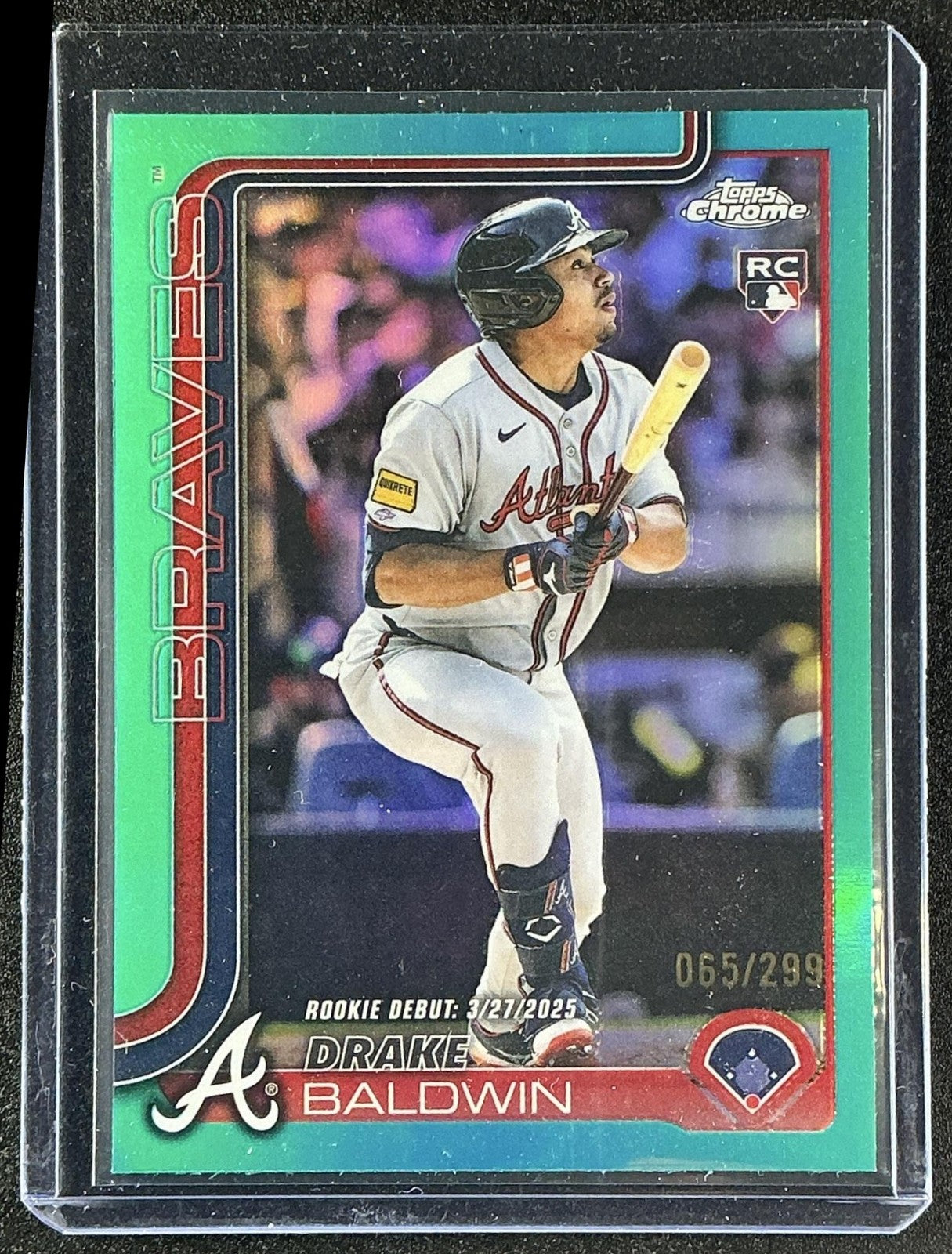 DRAKE BALDWIN 2025 TOPPS CHROME UPDATE #USC88 TEAL REFRACTOR 65/299 RC BRAVES