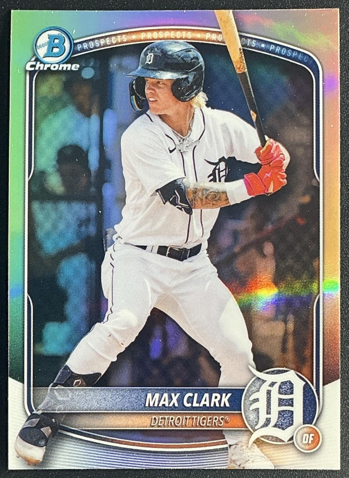 MAX CLARK 2025 BOWMAN DRAFT #BDC-48 CHROME REFRACTOR TIGERS