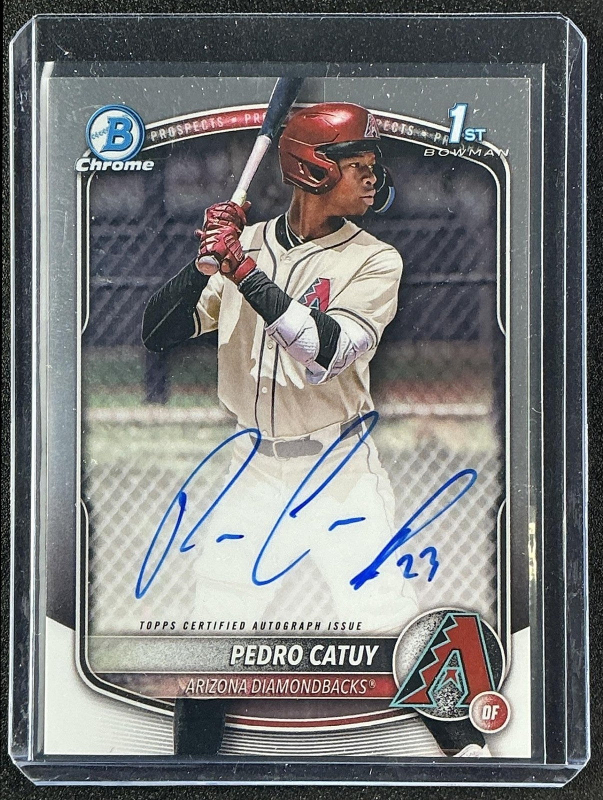 PEDRO CATUY 2025 BOWMAN CHROME #CPA-PC AUTO 1ST PROSPECT DIAMONDBACKS