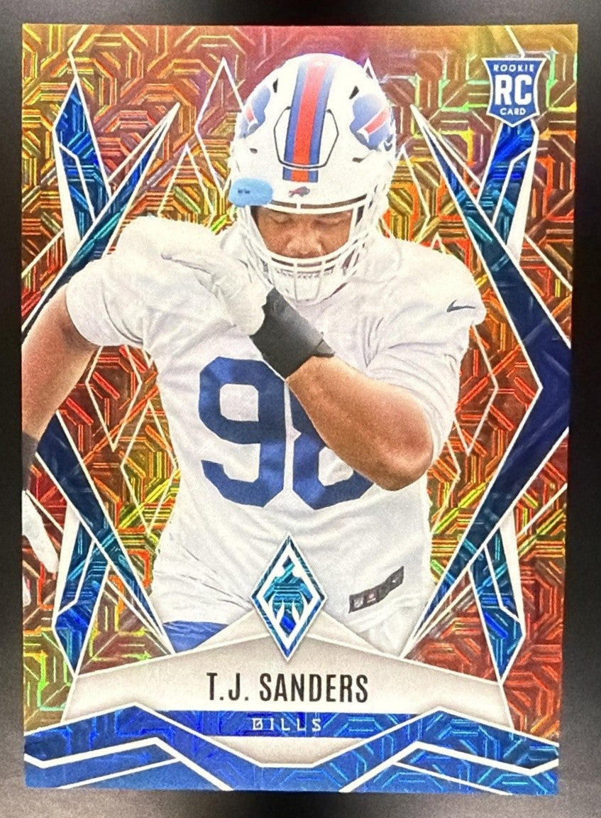 2025 Panini Phoenix Factory Set T.J. Sanders #181 Rookies Fireburst /350 RC