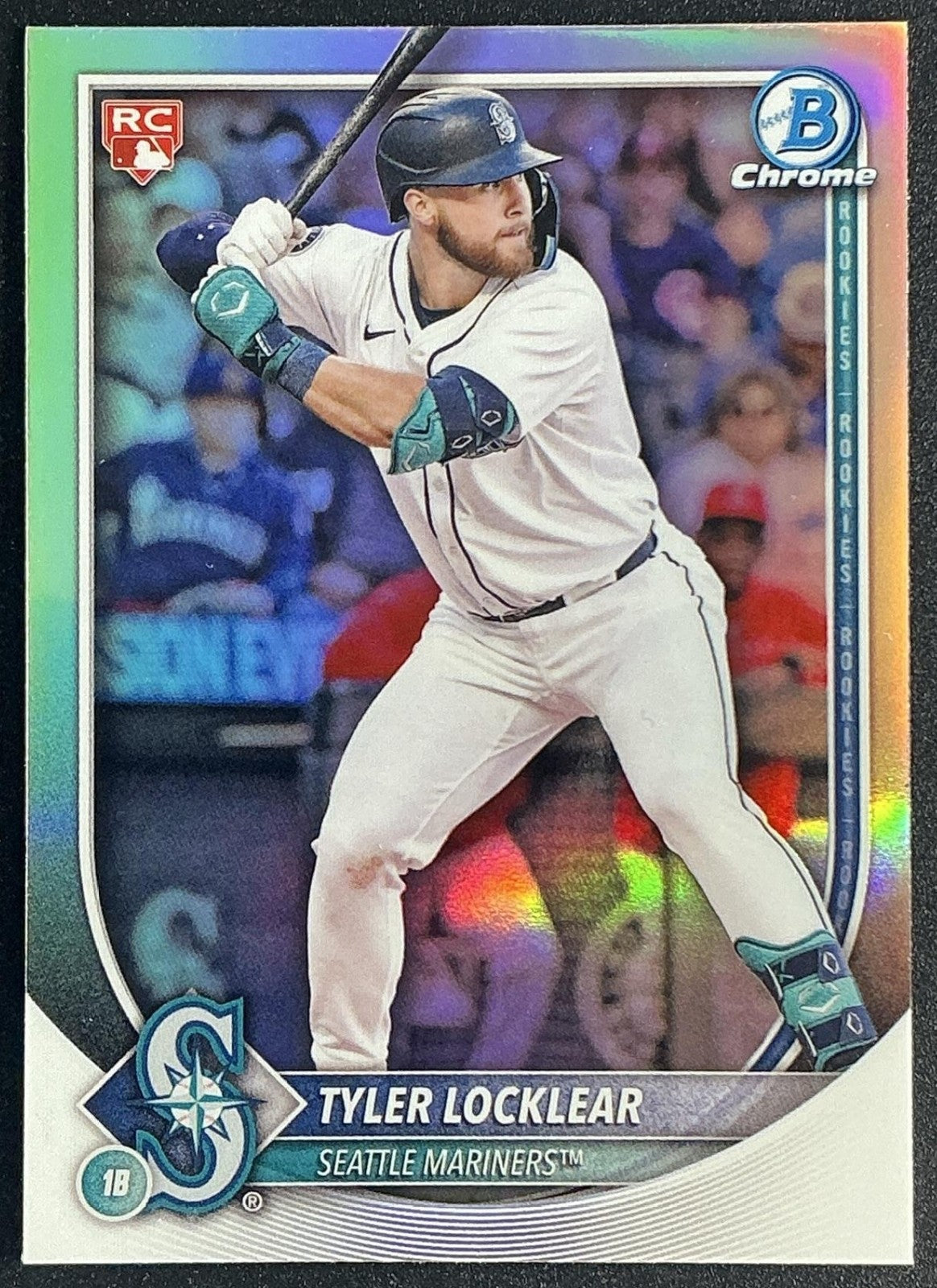 TYLER LOCKLEAR 2025 BOWMAN #93 CHROME RED RC ROOKIE REDEMPTION MARINERS