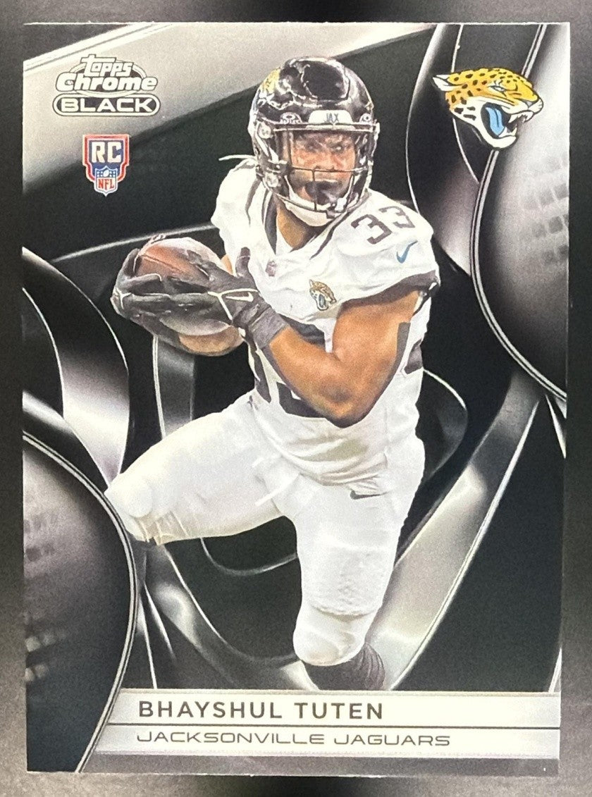 BHAYSHUL TUTEN 2025 TOPPS CHROME BLACK #123 RC JAGUARS