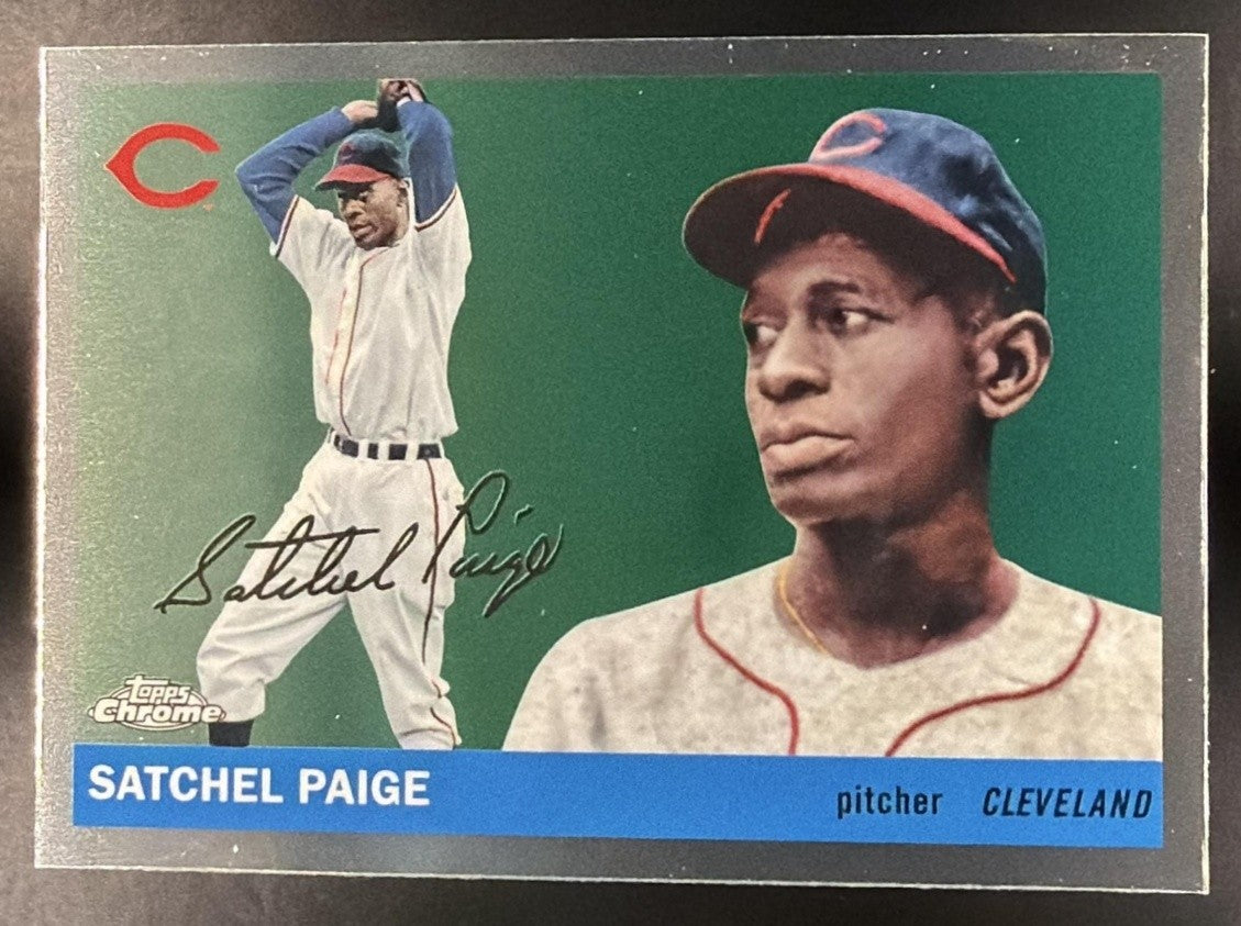 SATCHEL PAIGE 2025 TOPPS CHROME PLATINUM ANNIVERSARY #499 NAPS INDIANS GUARDIANS