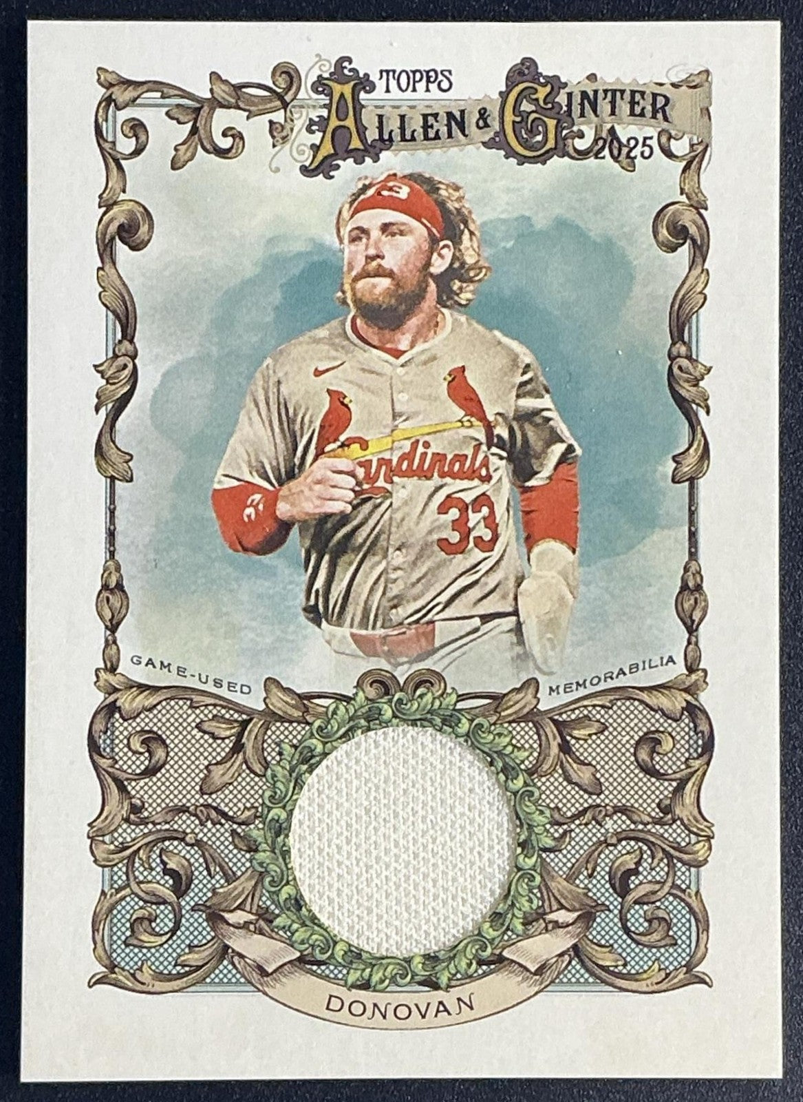 BRENDAN DONOVAN 2025 TOPPS ALLEN & GINTER #AGR-BD FULL-SIZE RELICS CARDINALS