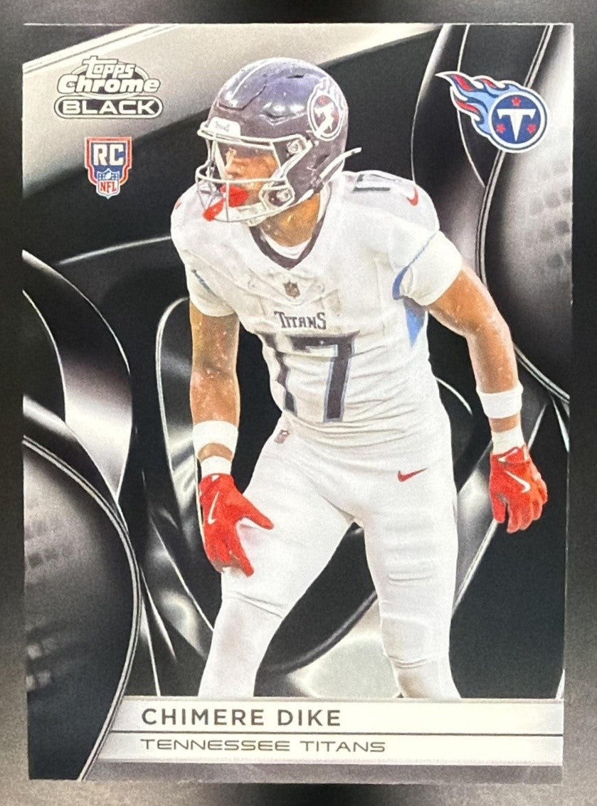 CHIMERE DIKE 2025 TOPPS CHROME BLACK #149 RC TITANS