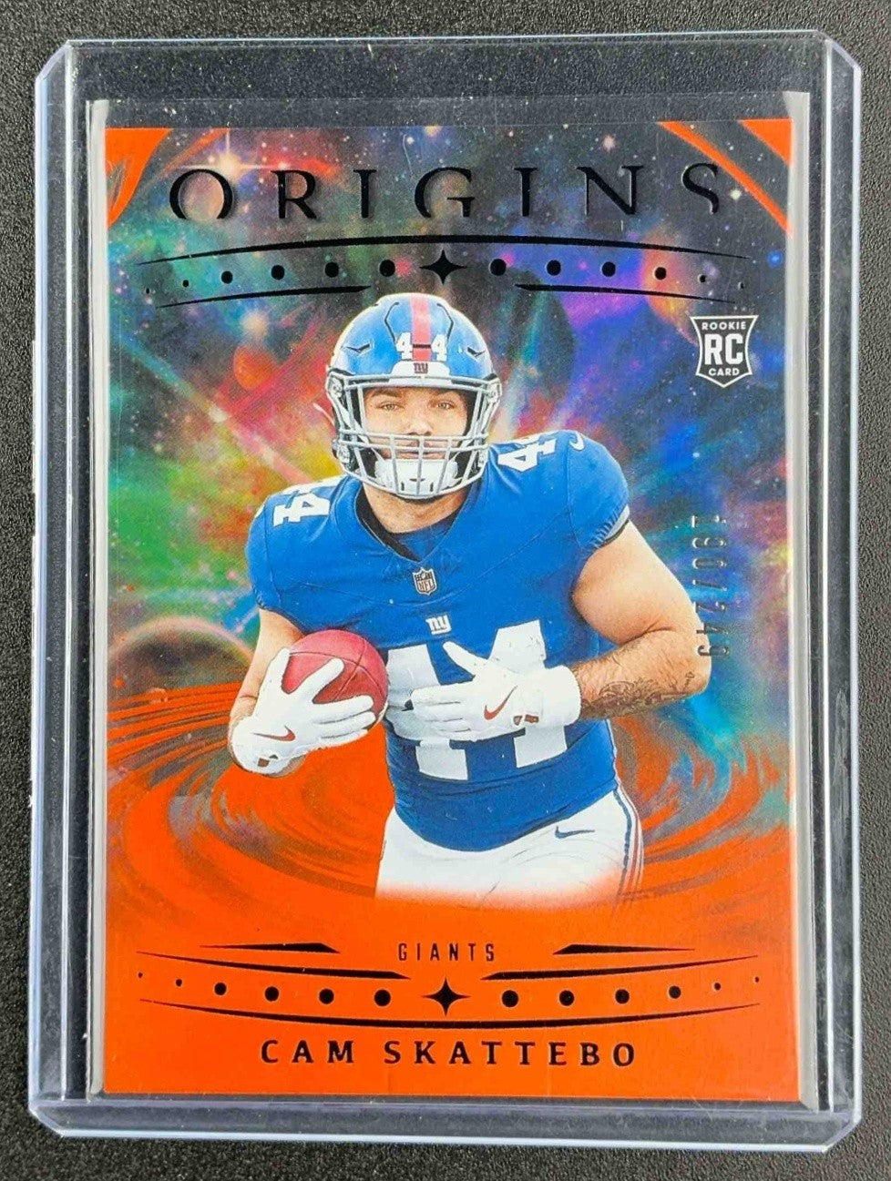 CAM SKATTEBO 2025 PANINI ORIGINS #123 ROOKIE HOLO ORANGE 190/249 GIANTS