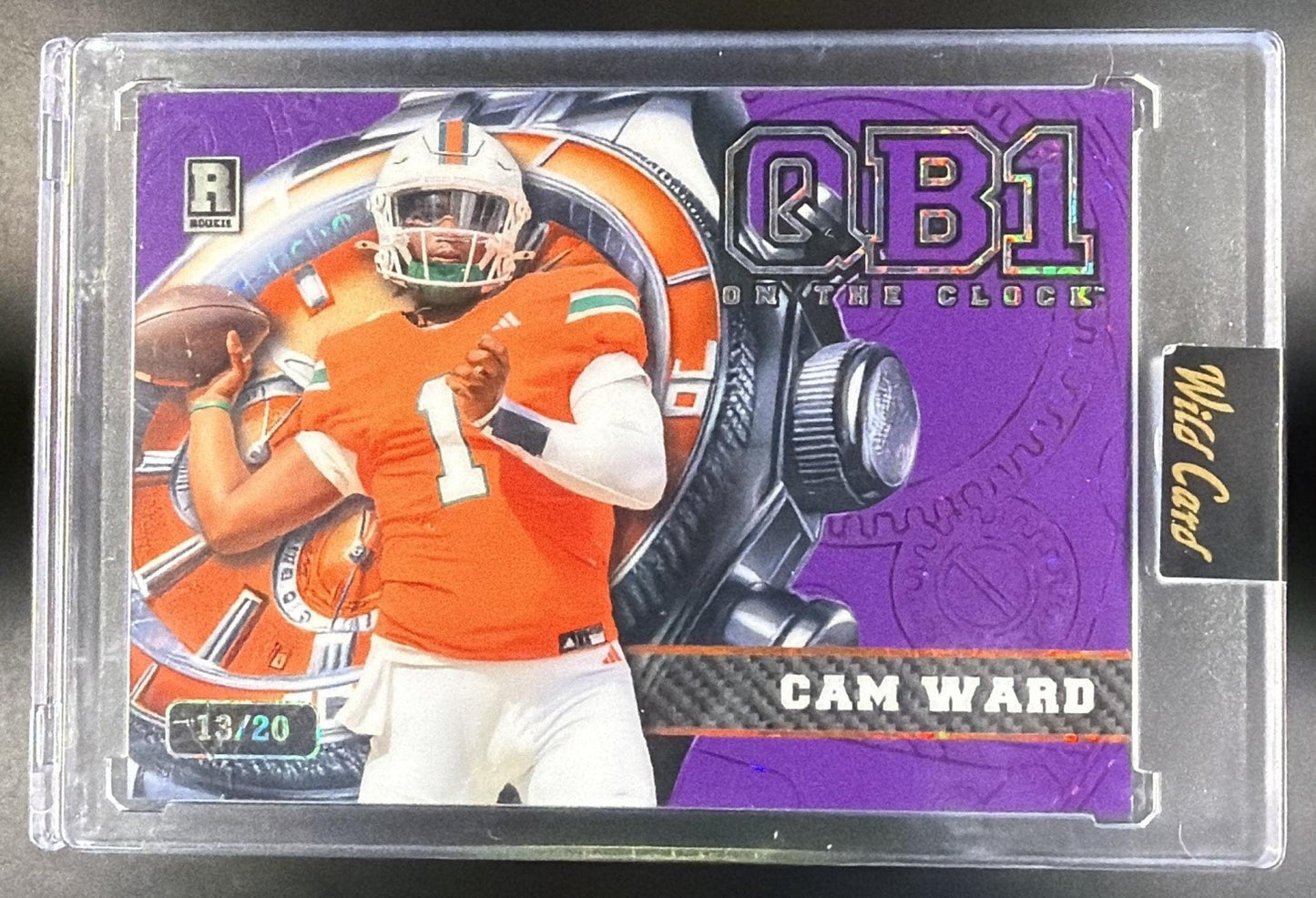 2024 Wild Card QB1 On the Clock Breakers Brick Cam Ward #OCW-PL-CW3 Purple /20