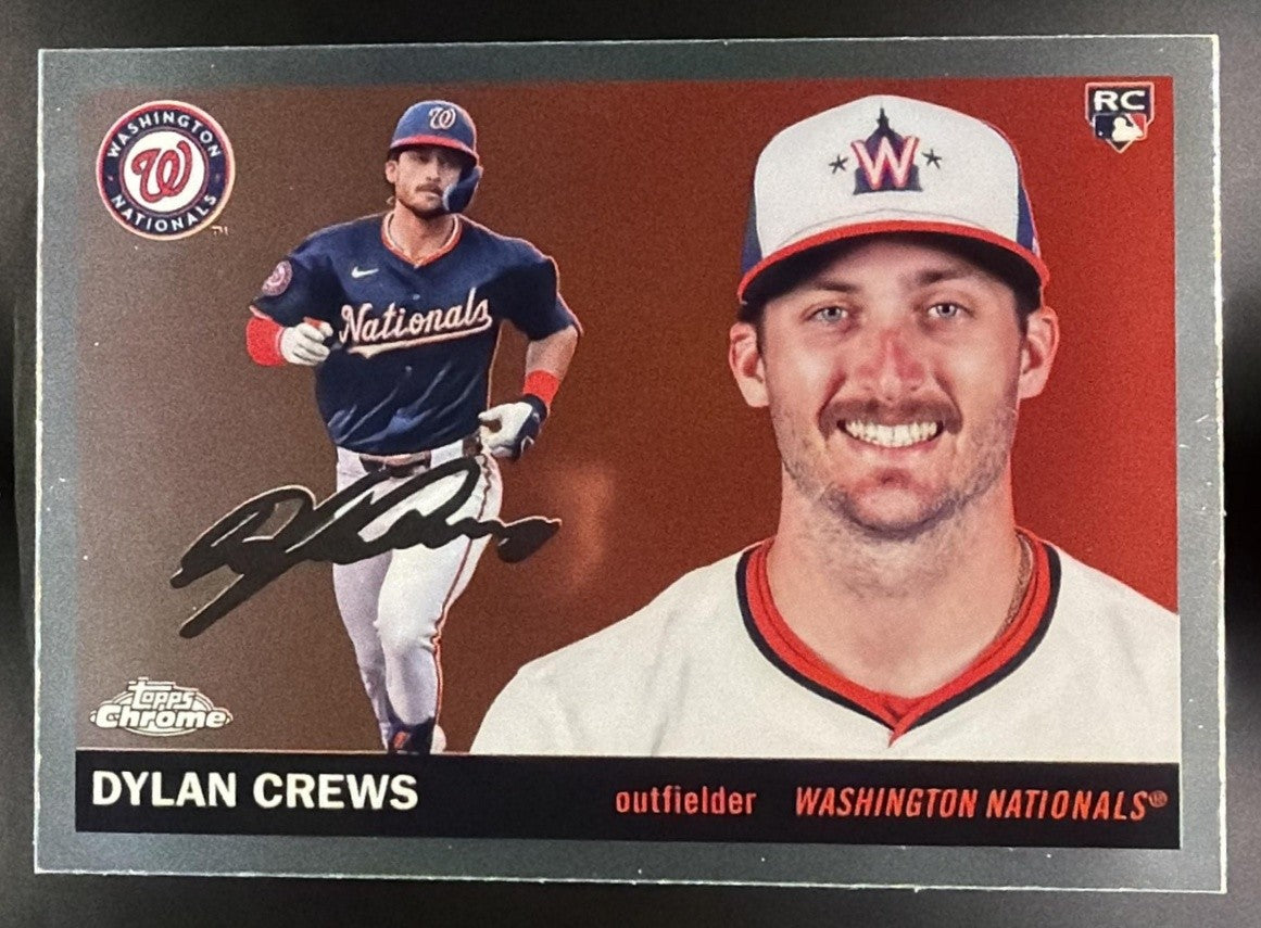 DYLAN CREWS 2025 TOPPS CHROME PLATINUM ANNIVERSARY #244 RC NATIONALS