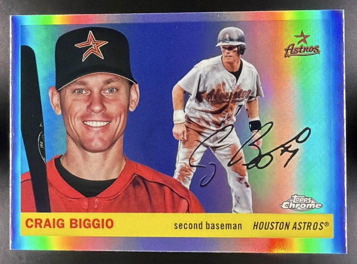 CRAIG BIGGIO 2025 TOPPS CHROME PLATINUM ANNIVERSARY #402 REFRACTOR ASTROS
