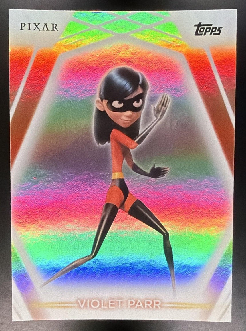 VIOLET PARR 2026 TOPPS DISNEY NEON #55 RAINBOW FOIL THE INCREDIBLES