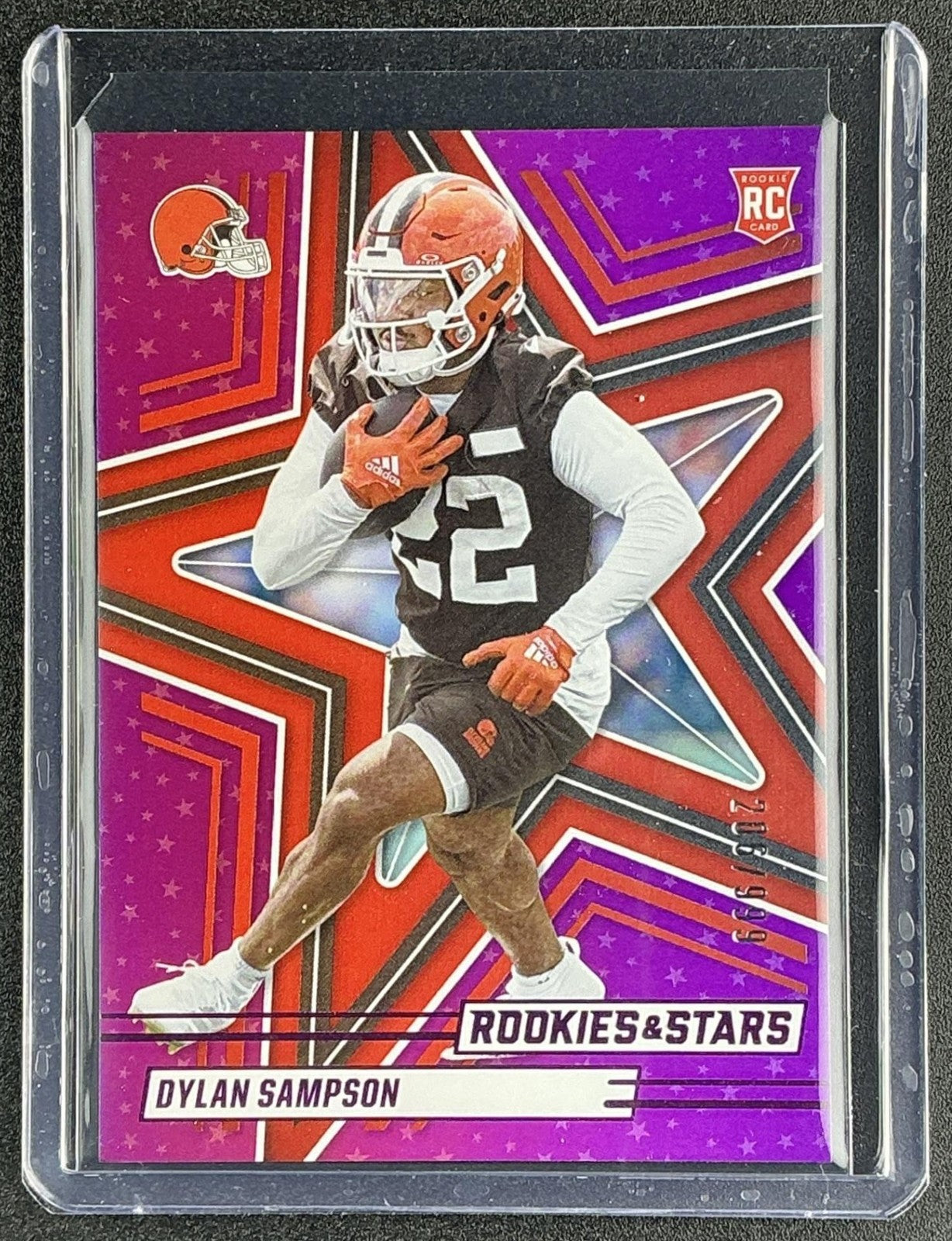 DYLAN SAMPSON 2025 PANINI ROOKIES & STARS #121 PURPLE 206/999 RC BROWNS