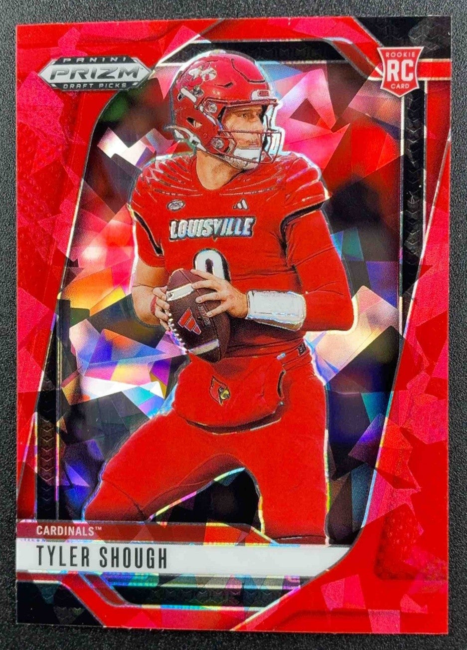TYLER SHOUGH 2025 PANINI PRIZM DRAFT PICKS #49 RED ICE RC CARDINALS