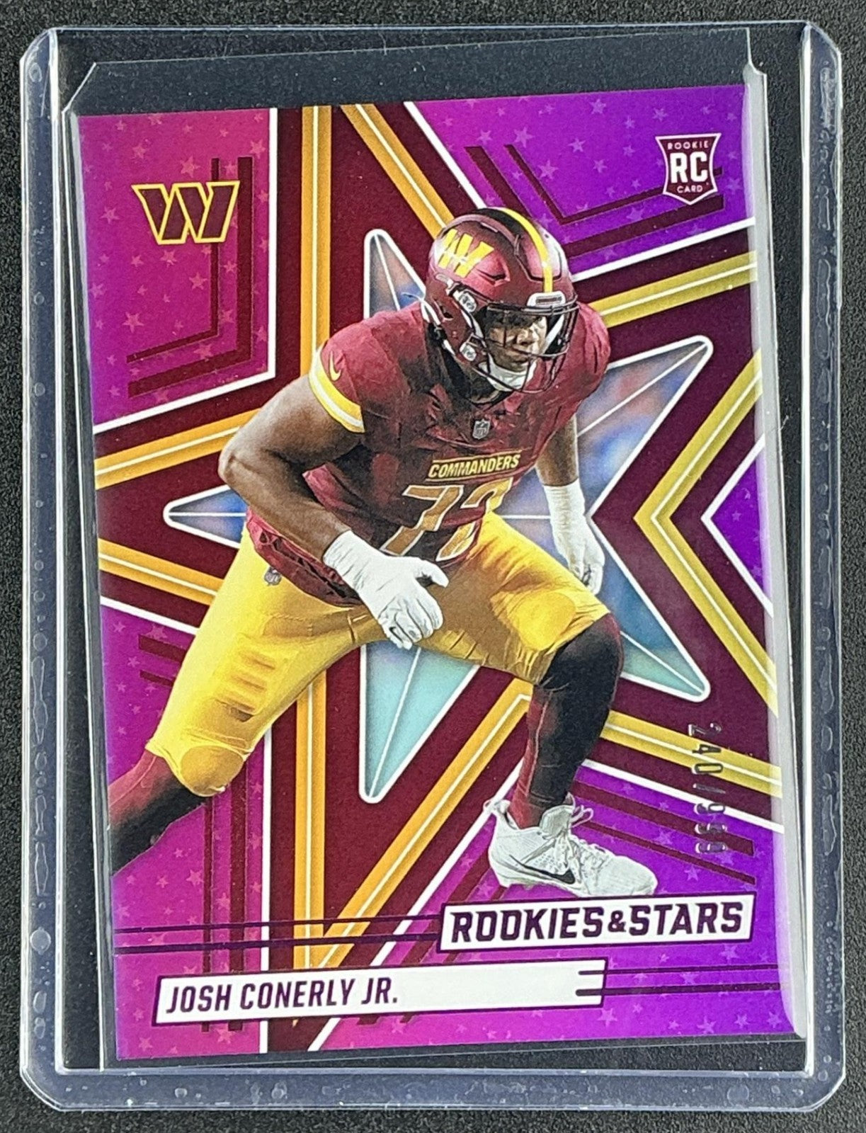 JOSH CONERLY JR. 2025 PANINI ROOKIES & STARS #145 PURPLE 240/999 RC COMMANDERS