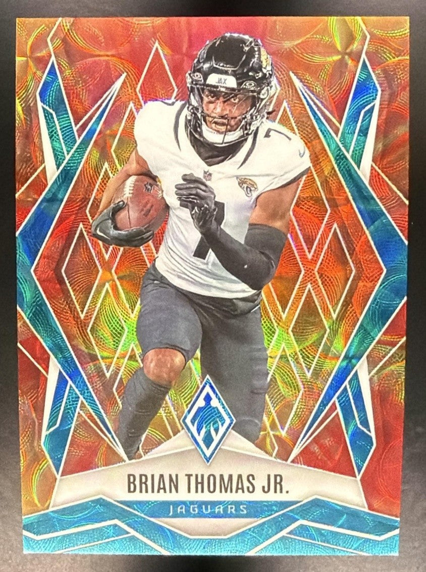 BRIAN THOMAS JR. 2025 PANINI PHOENIX FACTORY SET #99 FIREBURST /350 JAGUARS