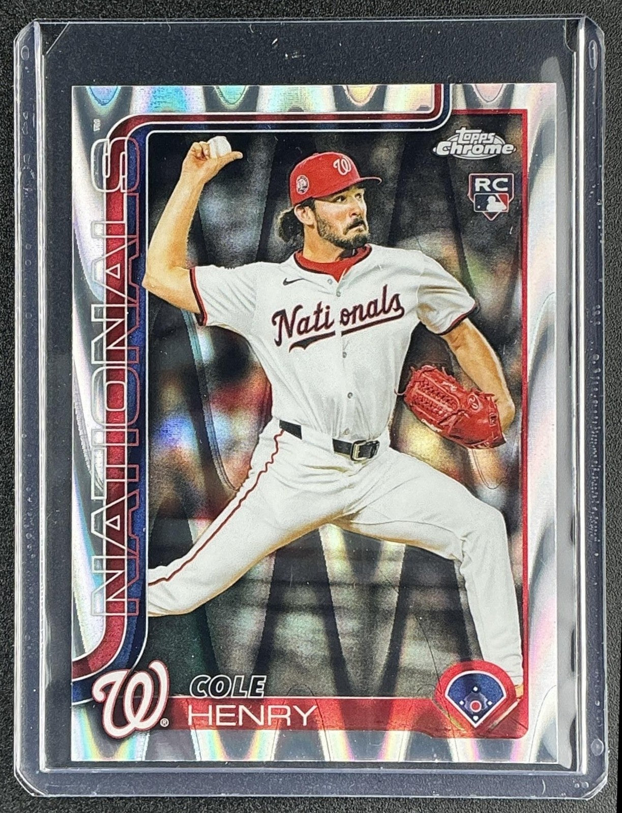 COLE HENRY 2025 TOPPS CHROME UPDATE #USC72 RAYWAVE REFRACTOR RC NATIONALS