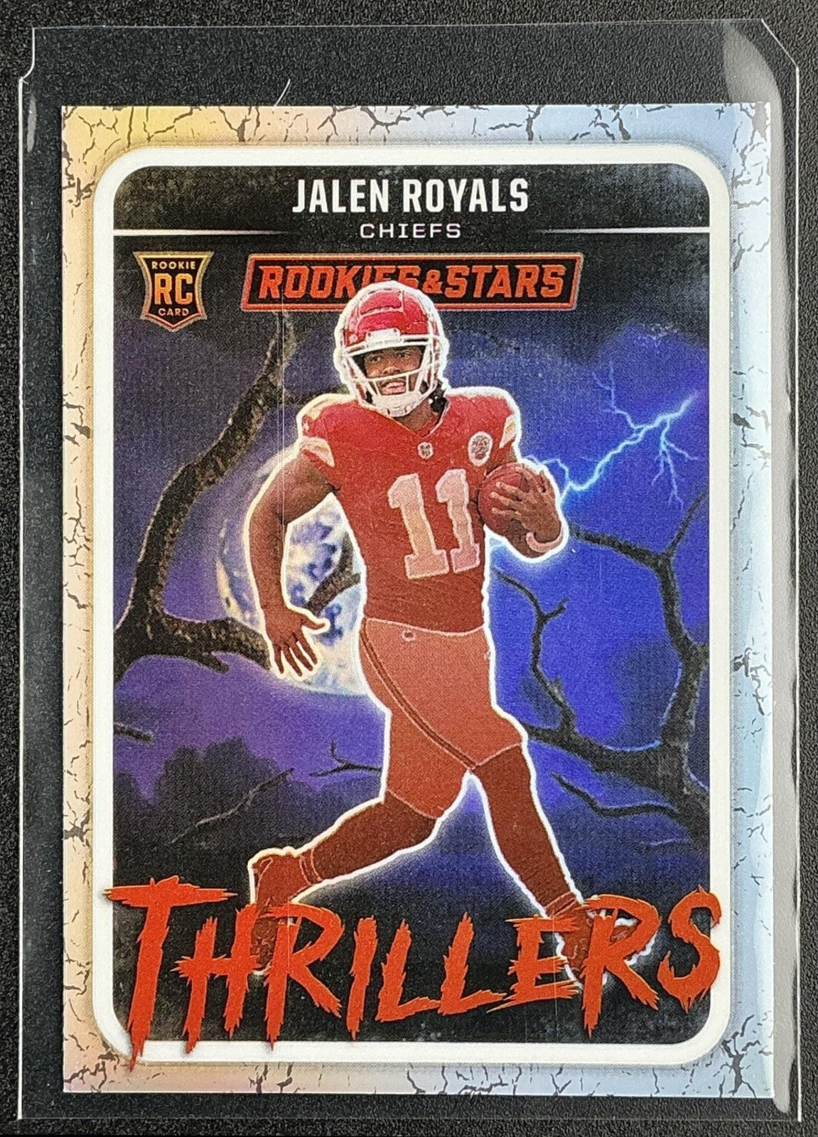 JALEN ROYALS 2025 PANINI ROOKIES & STARS #28 THRILLERS SILVER RC CHIEFS