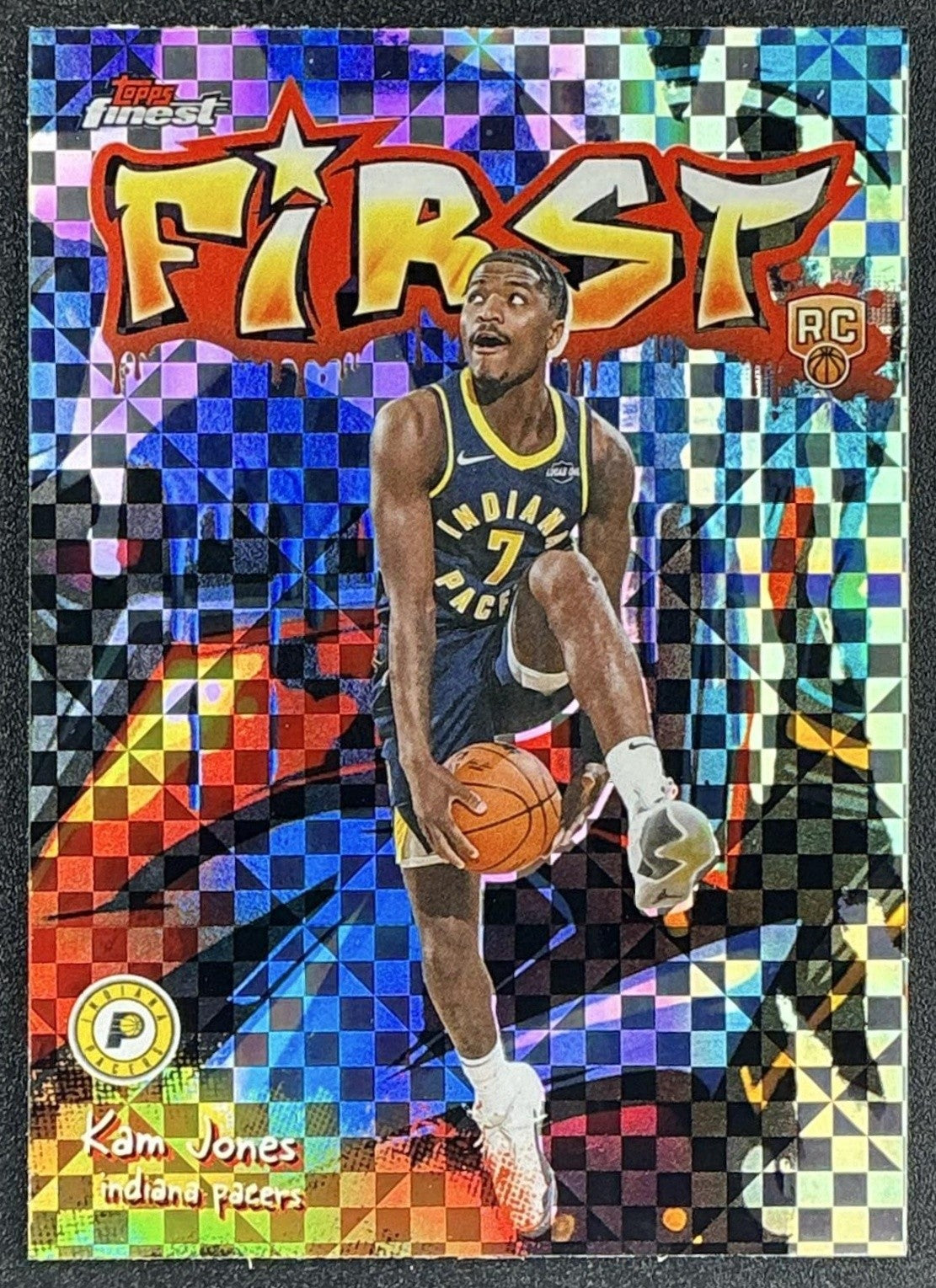 KAM JONES 2025-26 TOPPS FINEST #F-28 FIRST X-FRACTOR RC PACERS