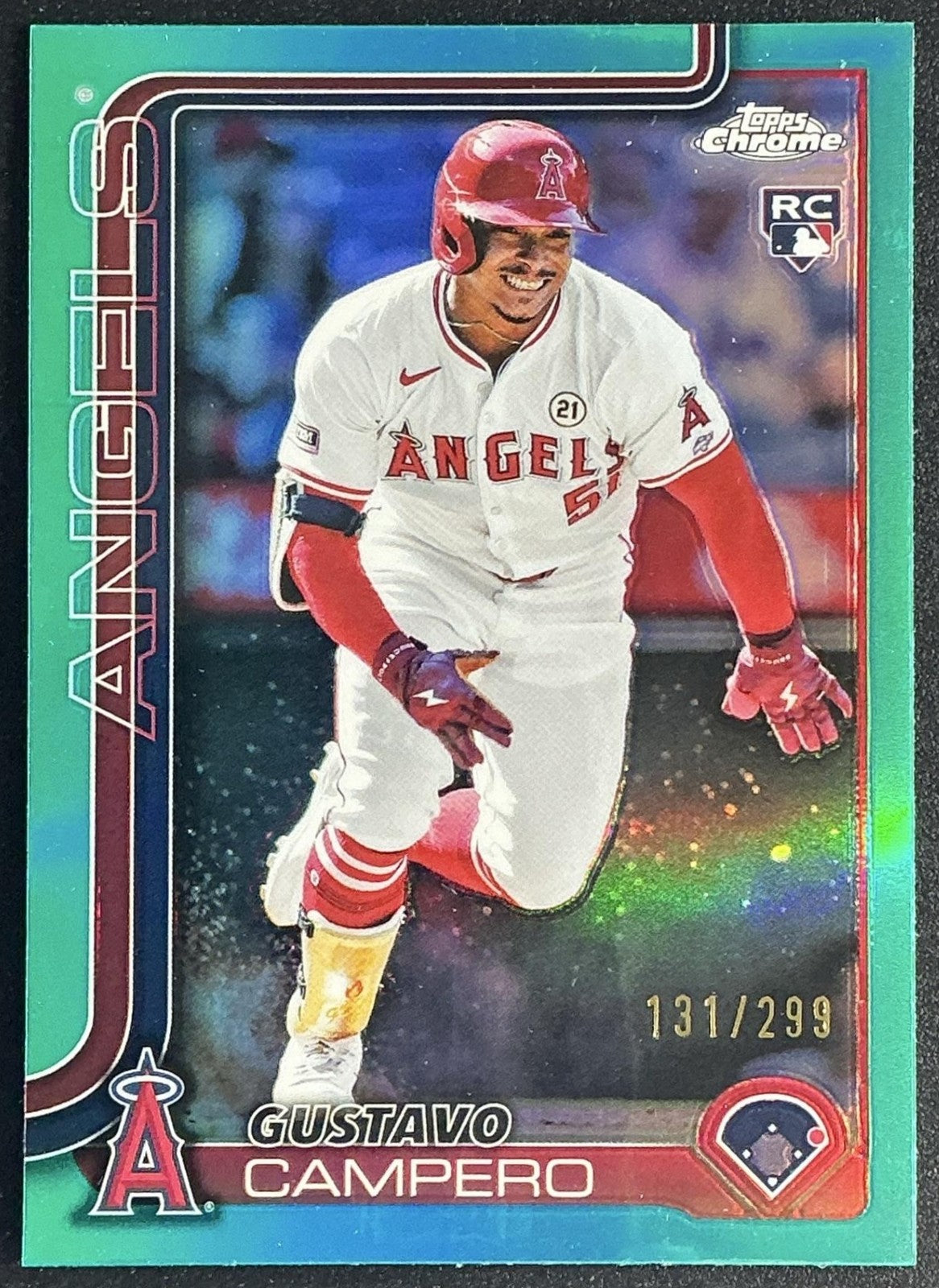 GUSTAVO CAMPERO 2025 TOPPS CHROME #63 TEAL REFRACTOR 131/299 RC