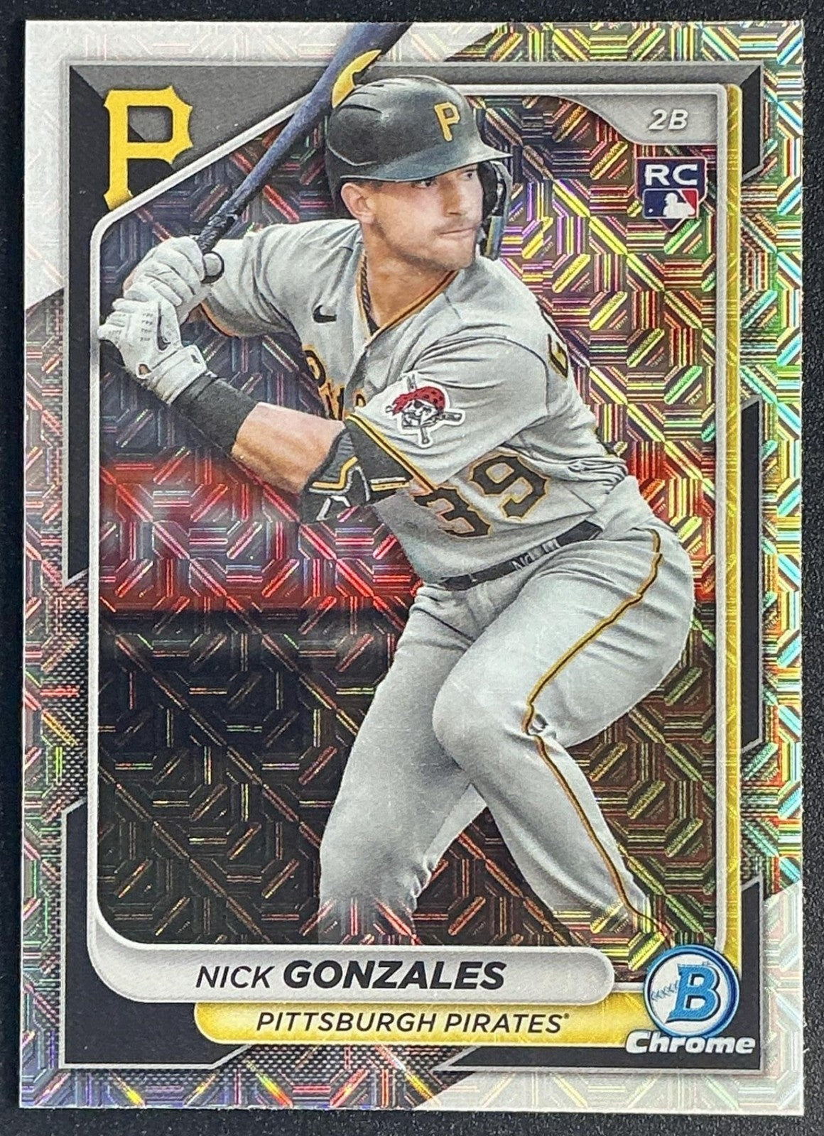 NICK GONZALES 2024 BOWMAN MEGA BOX #62 MOJO REFRACTOR PIRATES