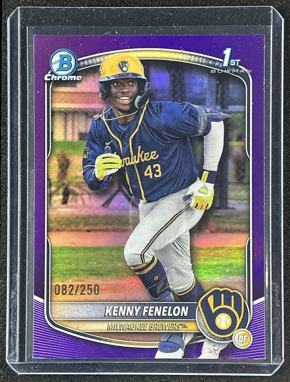 2025 Bowman Chrome Kenny Fenelon #BCP-190 Purple Refractor /250 1st Prospect