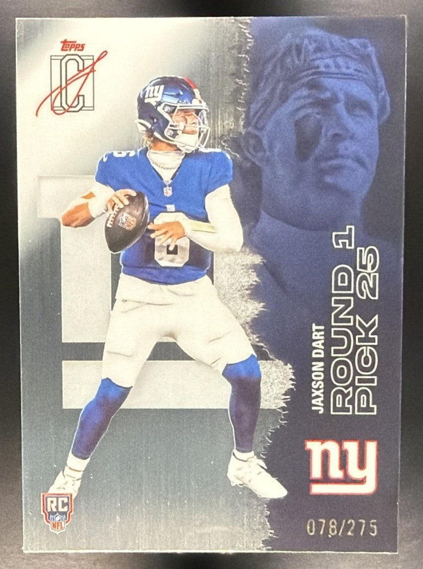 2025 Topps Signature Class Jaxson Dart Chrome Rookie Silver Refractor /275 RC