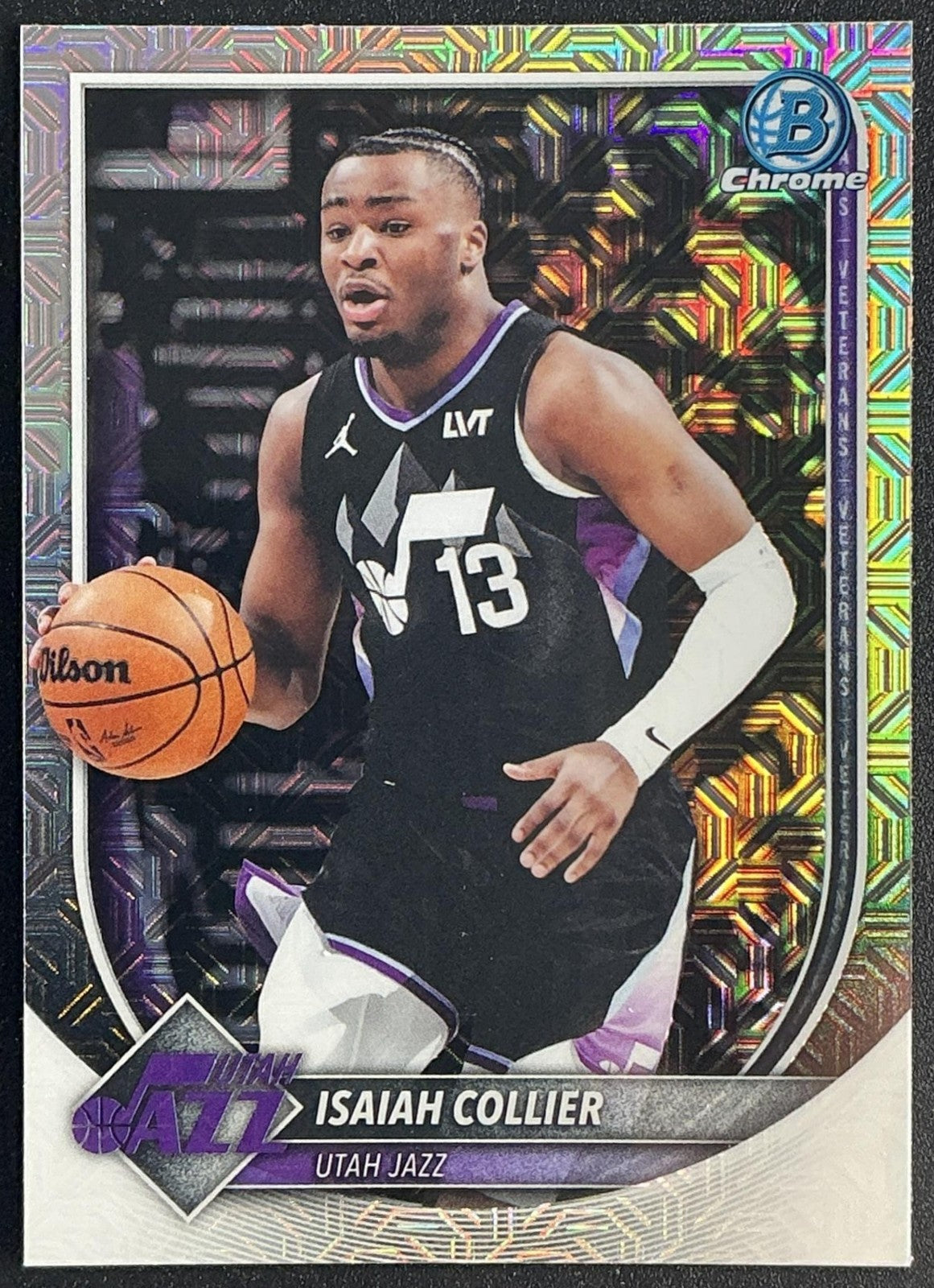 ISAIAH COLLIER 2025-26 BOWMAN #BCV-114 CHROME MOJO REFRACTOR JAZZ