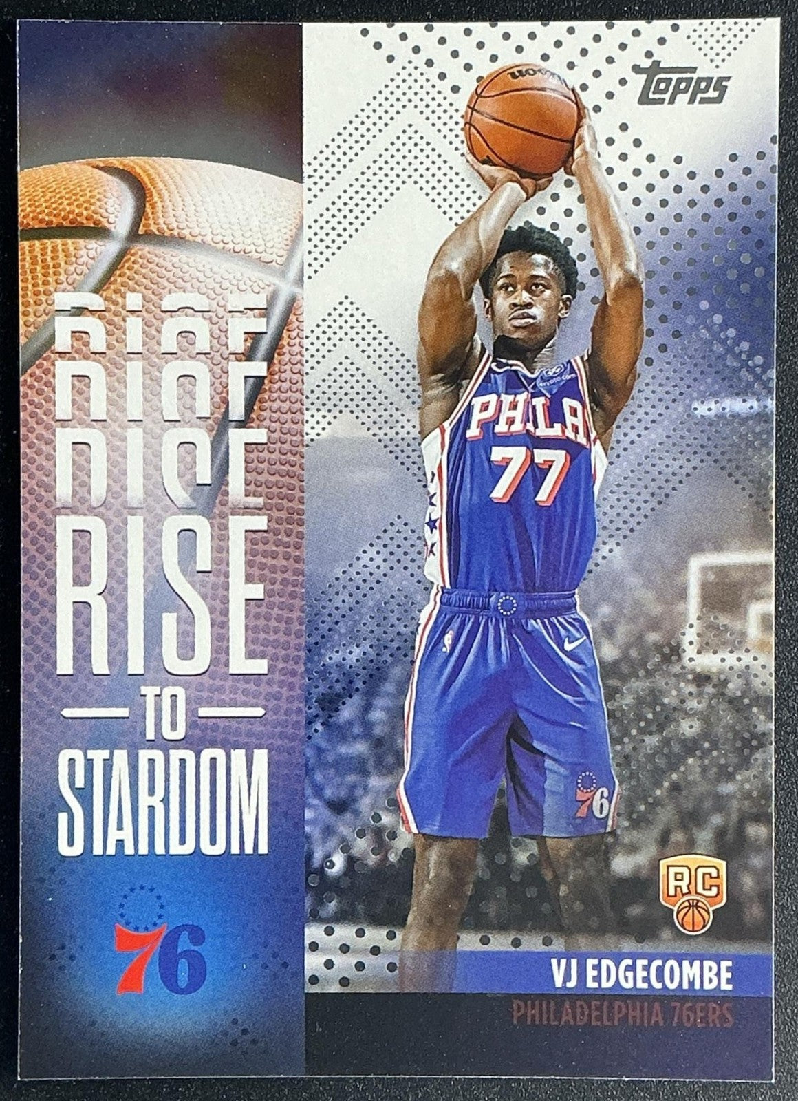 VJ EDGECOMBE 2025-26 TOPPS #RTS-3 RISE TO STARDOM RC 76ERS