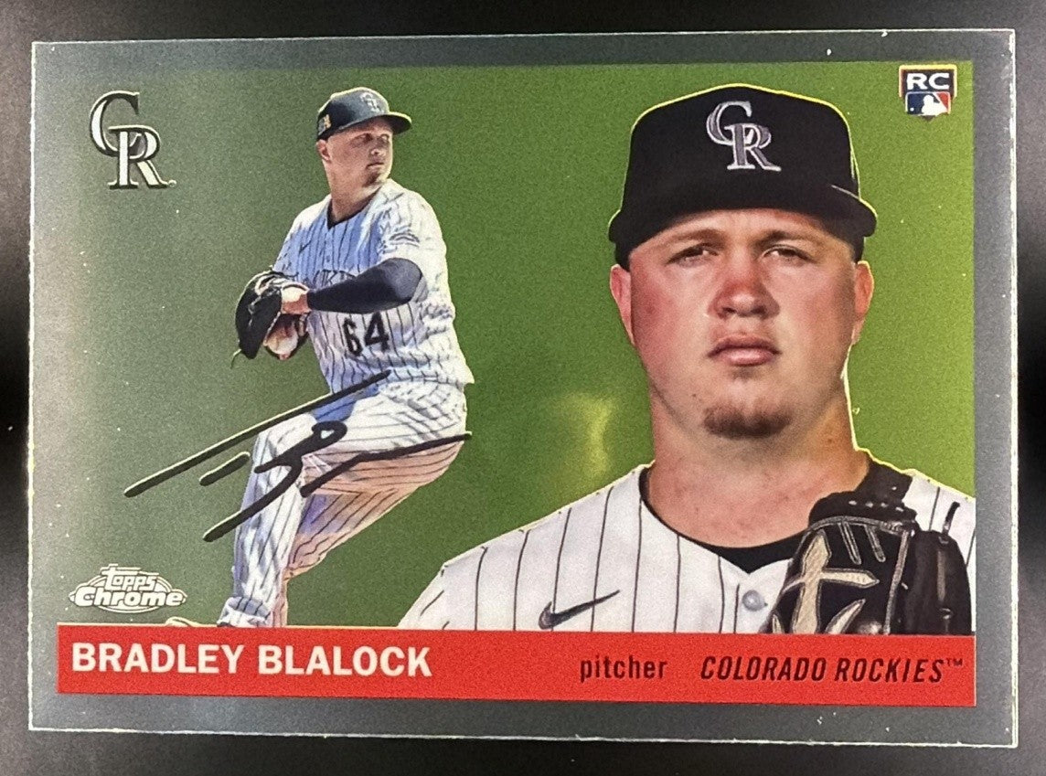 BRADLEY BLALOCK 2025 TOPPS CHROME PLATINUM ANNIVERSARY #377 RC ROCKIES