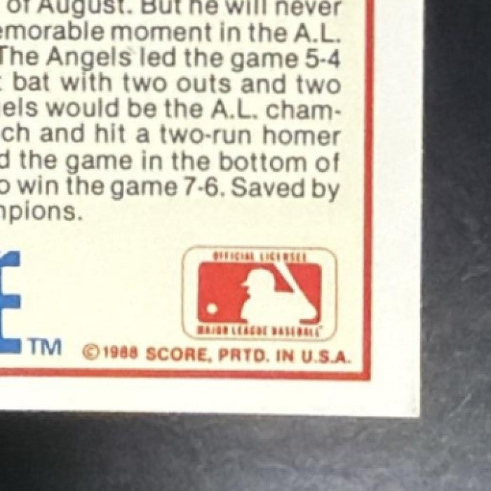 DAVE HENDERSON 1988 SCORE #228 GIANTS