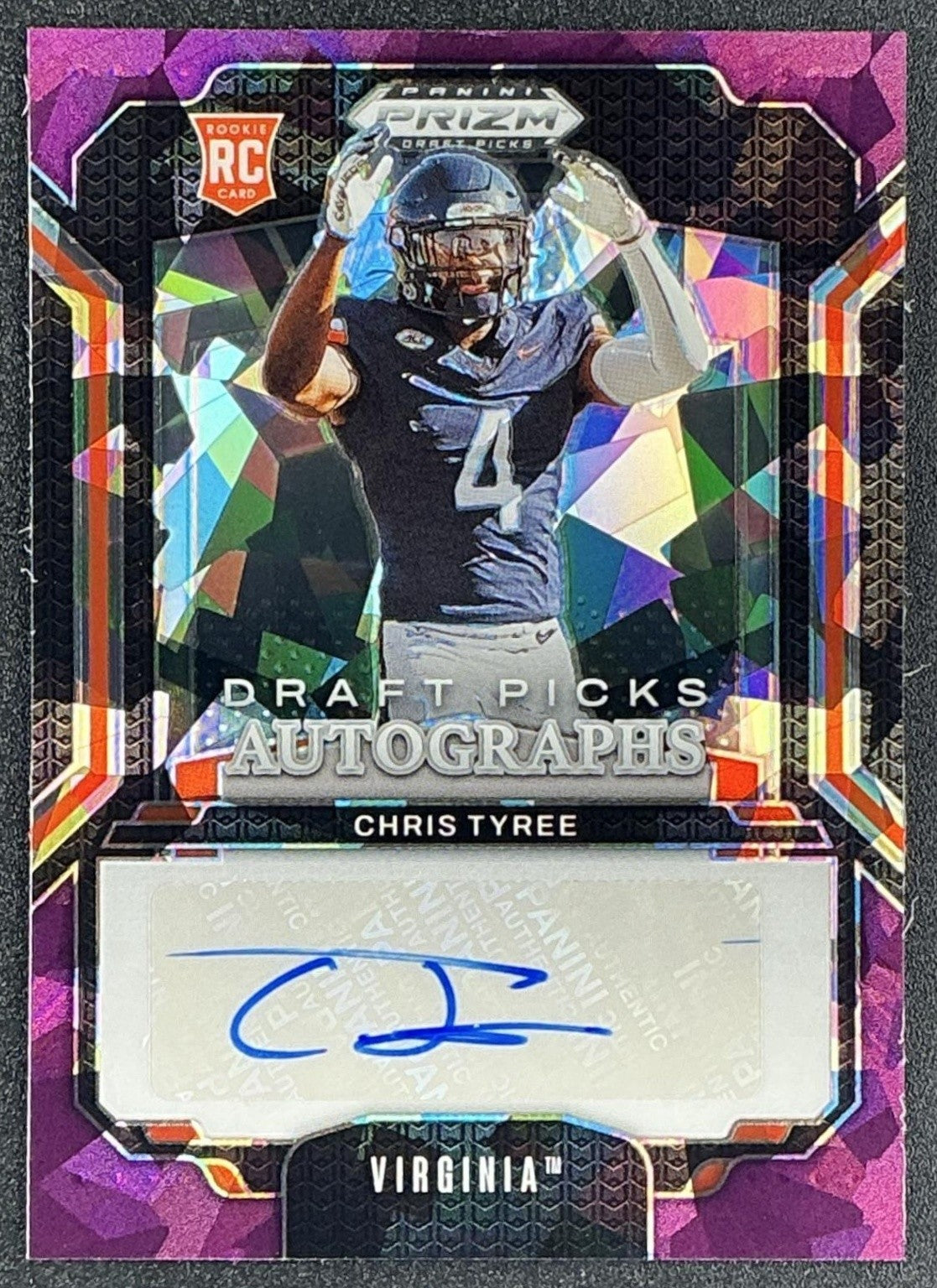 2025 Panini Prizm Draft Picks Chris Tyree #DPA-CTE Auto Purple Ice /199