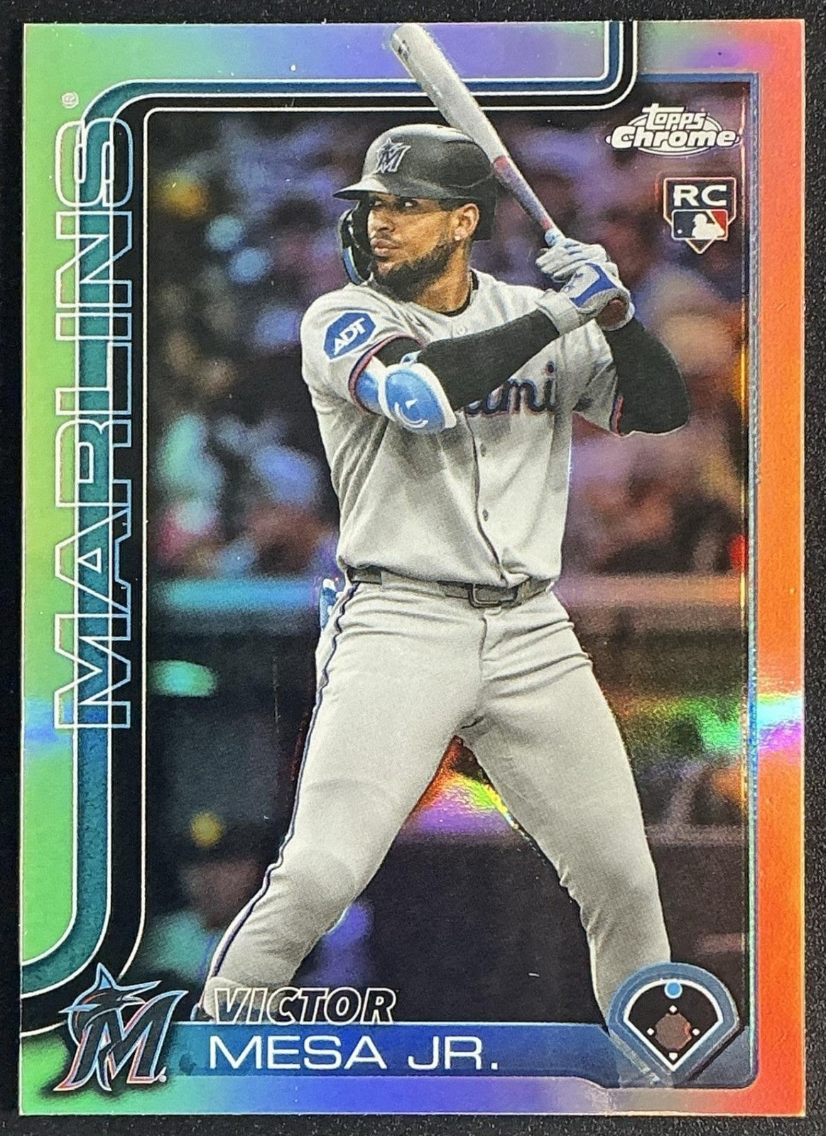 VICTOR MESA JR. 2025 TOPPS CHROME UPDATE #USC4 REFRACTOR RC MARLINS