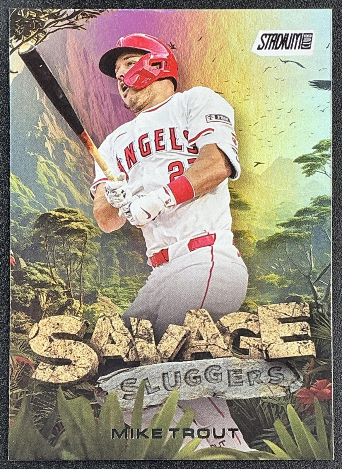 MIKE TROUT 2025 TOPPS STADIUM CLUB #SS-13 SAVAGE SLUGGERS ANGELS