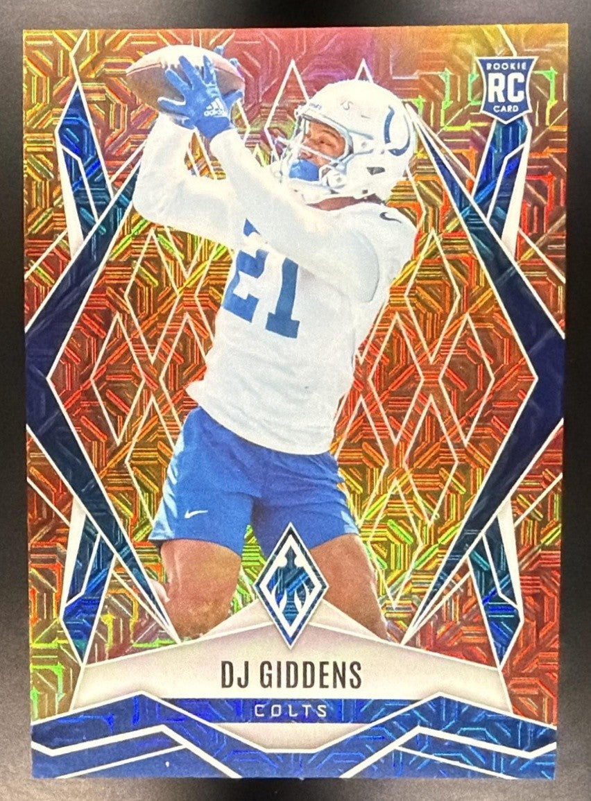 2025 Panini Phoenix Factory Set DJ Giddens #208 Rookies Fireburst /350 RC