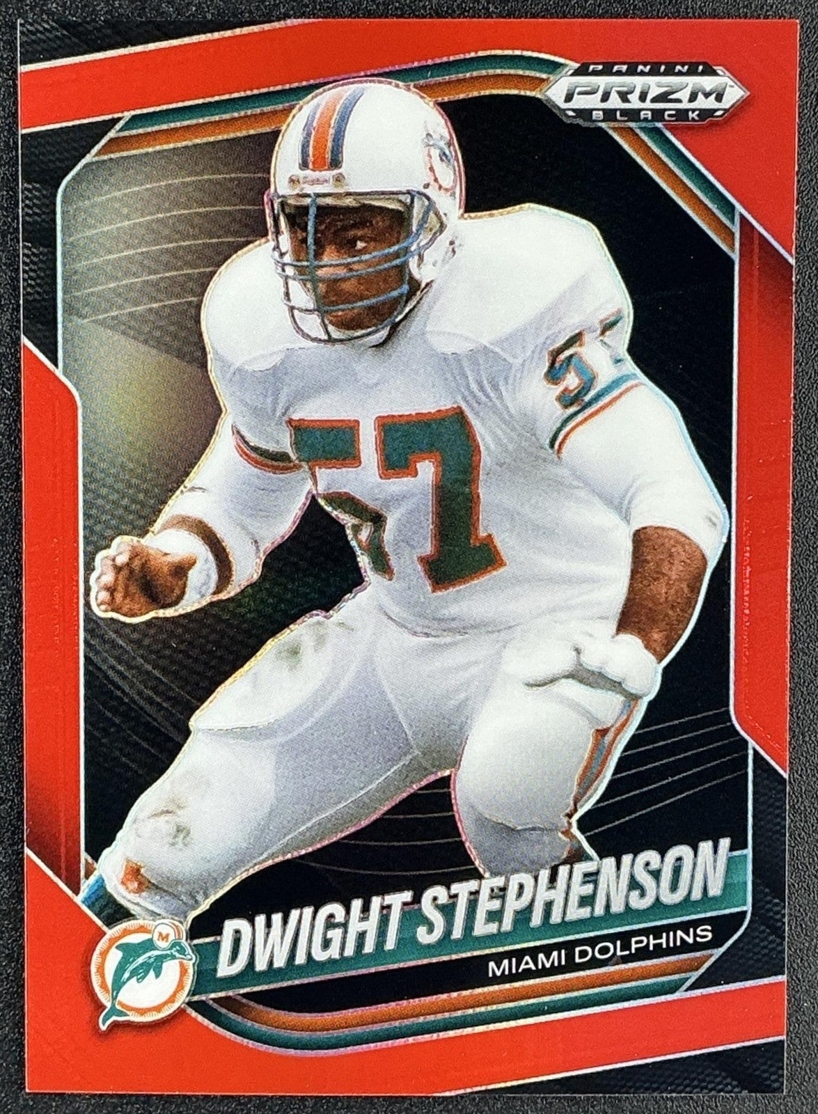 DWIGHT STEPHENSON 2025 PANINI PRIZM BLACK #82 RED 125/299 DOLPHINS