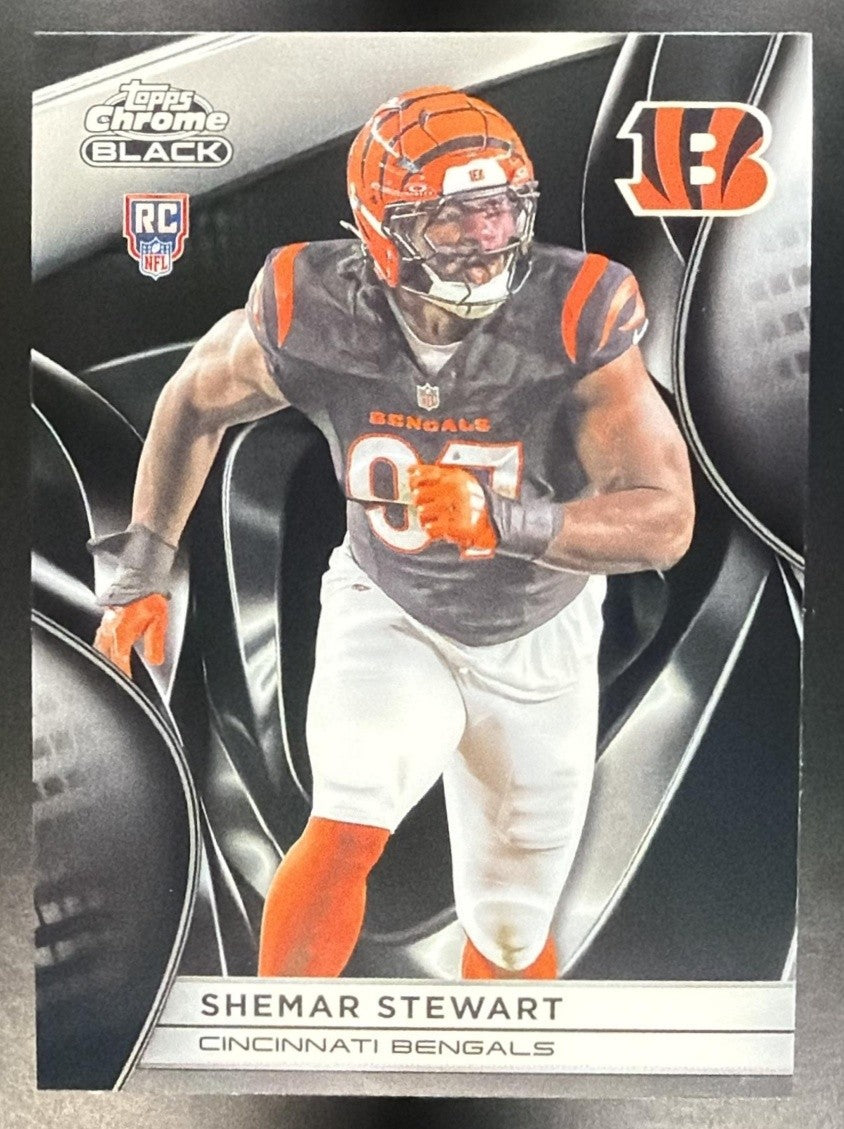 SHEMAR STEWART 2025 TOPPS CHROME BLACK #108 RC BENGALS