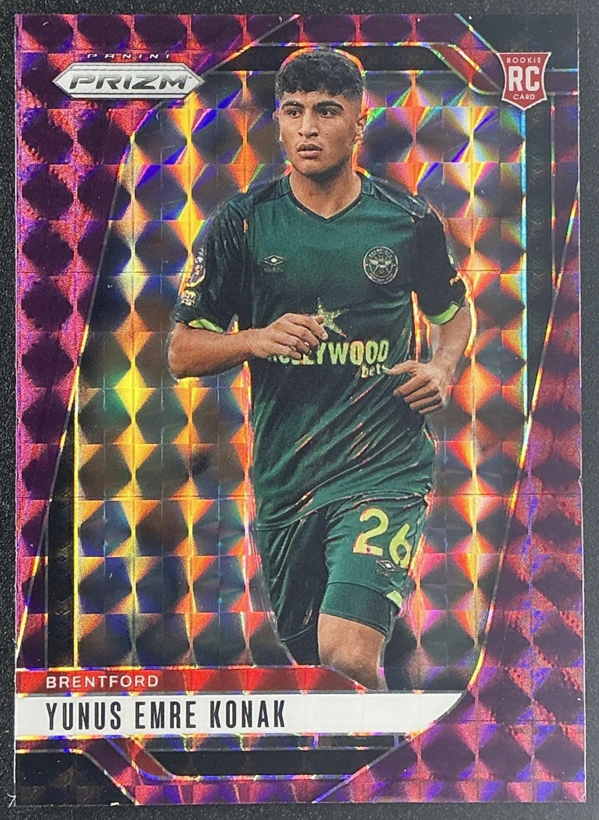 2024 Panini Prizm Premier League Yunus Emre Konak Purple Mosaic Prizm /249 RC