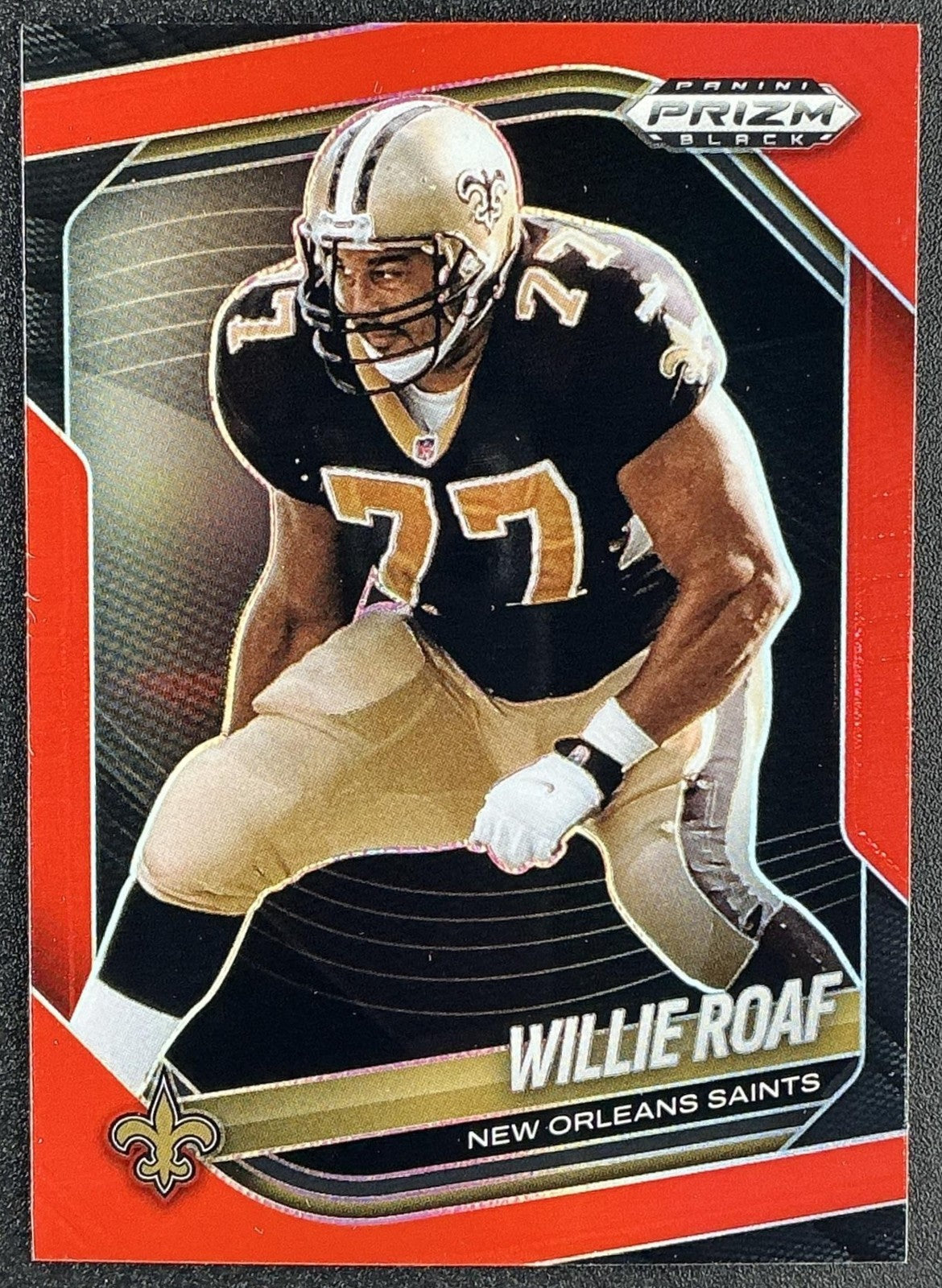 WILLIE ROAF 2025 PANINI PRIZM BLACK #96 RED 83/299 SAINTS