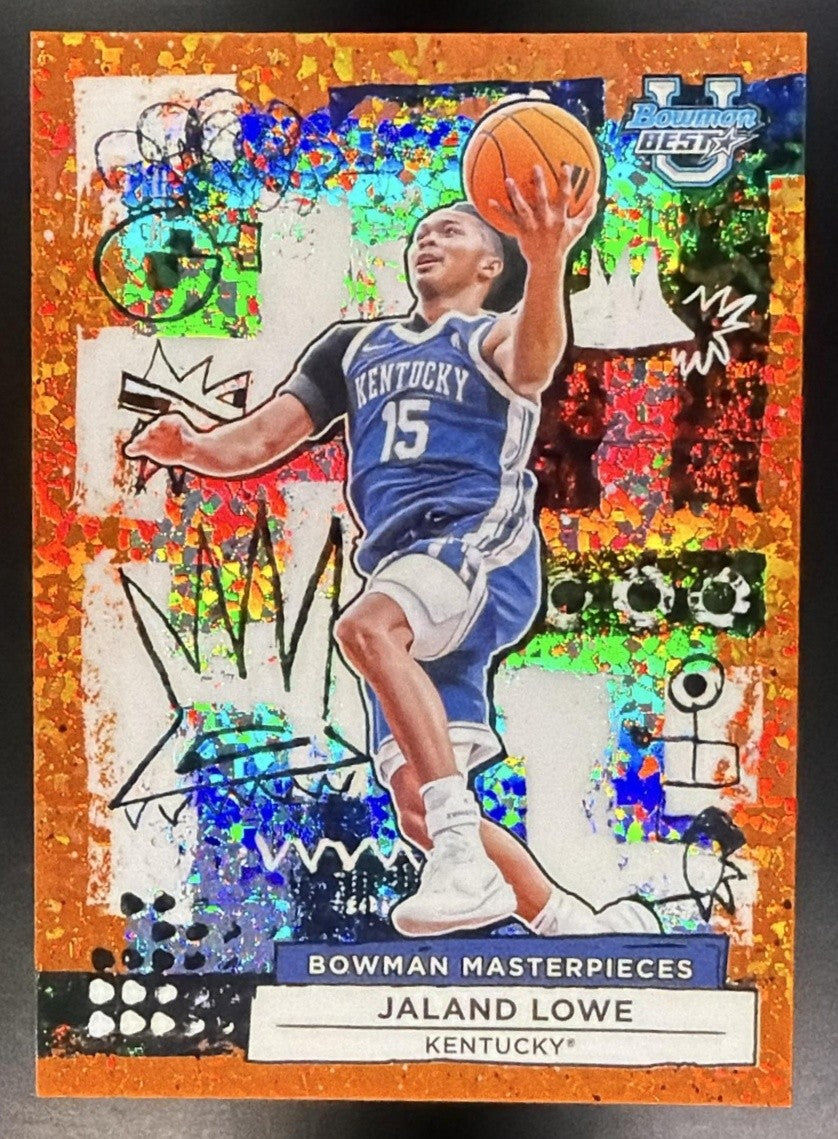 2025 Bowman Best University Jaland Lowe Masterpieces Orange Mini-Diamond /25