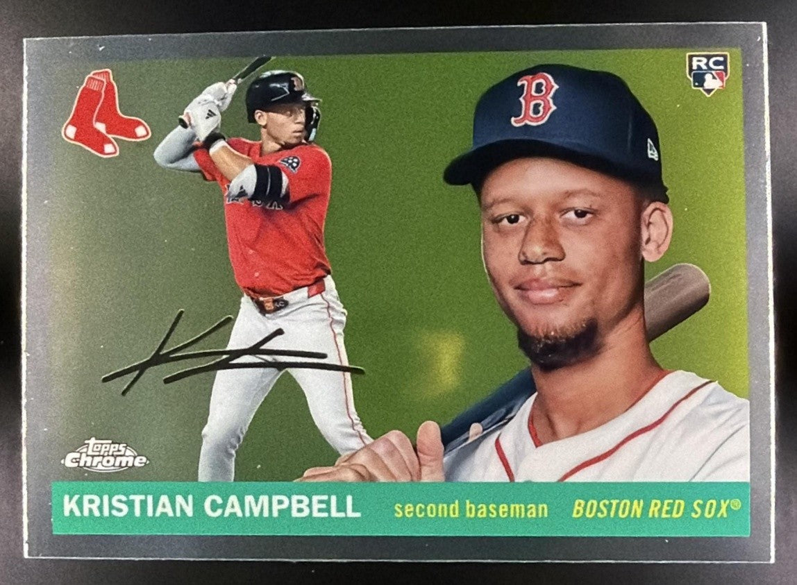 KRISTIAN CAMPBELL 2025 TOPPS CHROME PLATINUM ANNIVERSARY #318 RC RED SOX