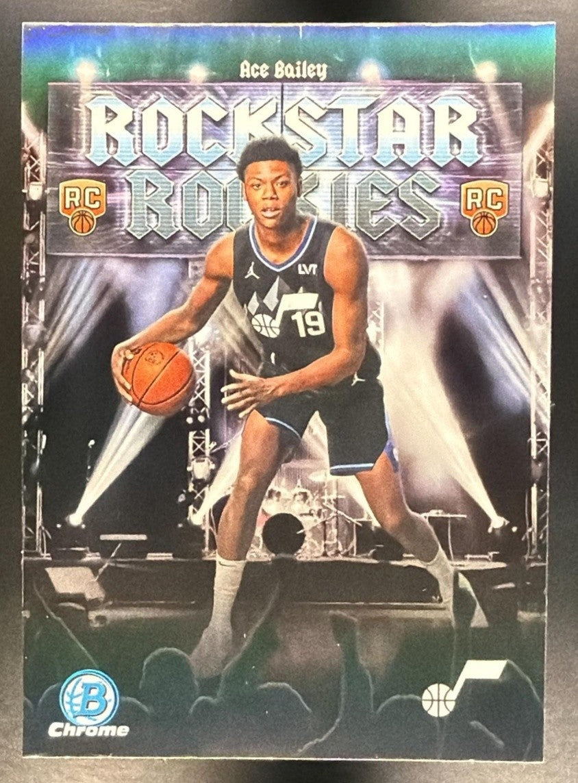 ACE BAILEY 2025-26 BOWMAN #RR-5 CHROME ROCKSTAR ROOKIES REFRACTOR RC JAZZ