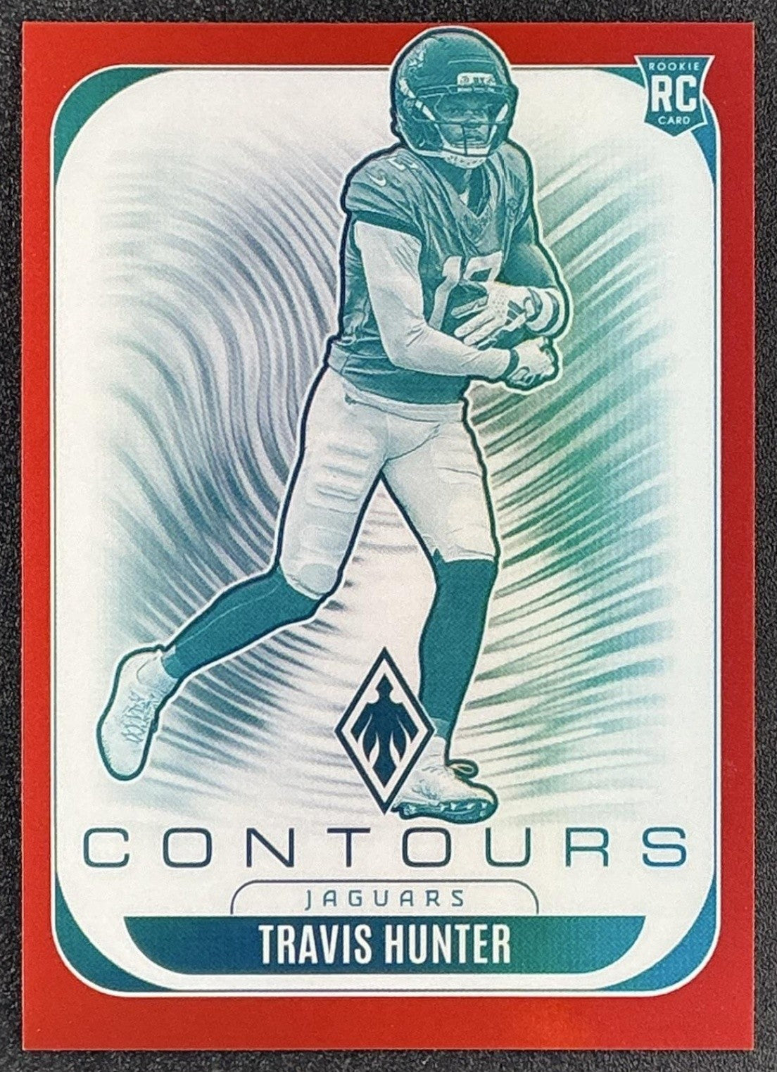 TRAVIS HUNTER 2025 PANINI PHOENIX #15 CONTOURS RED /249 RC JAGUARS