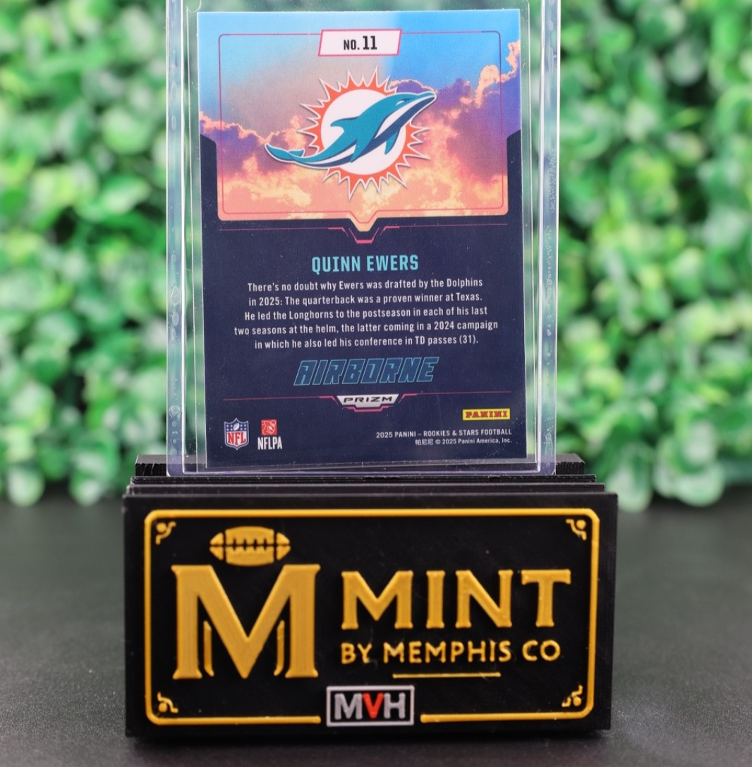 QUINN EWERS 2025 PANINI ROOKIES & STARS AIRBORNE #11 SILVER RC DOLPHINS