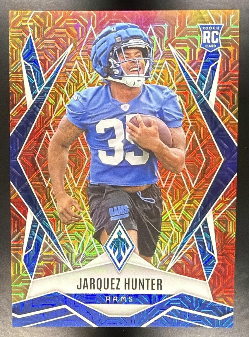 2025 Panini Phoenix Factory Set Jarquez Hunter #232 Rookies Fireburst /350 RC